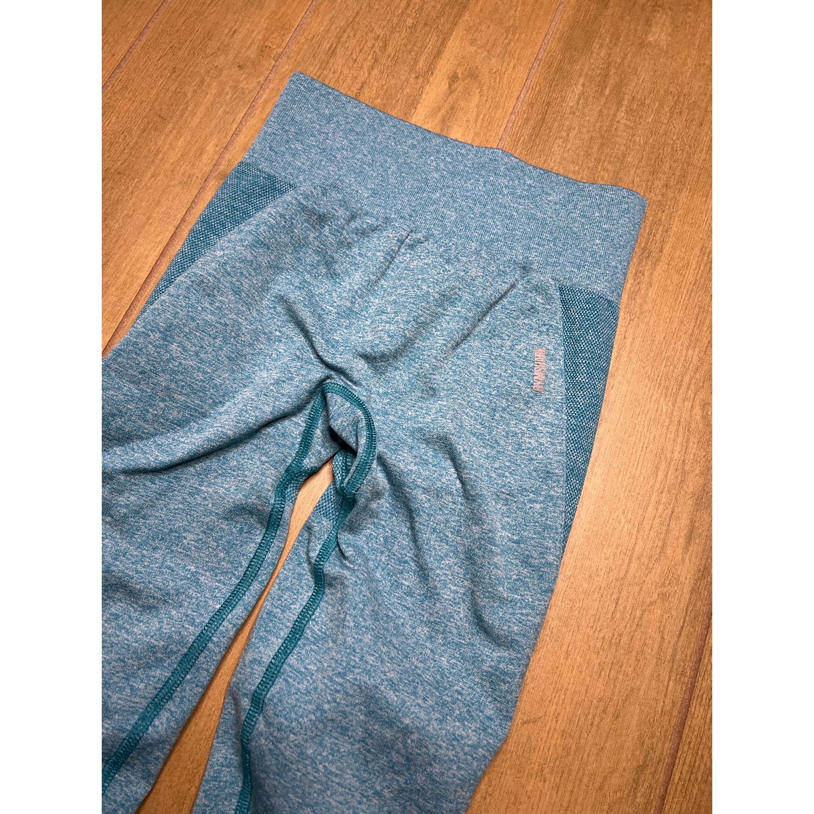 Gymshark Gymshark Flex High Waisted Seamless Leggings Marled Blue S Size 22" - 4 Thumbnail