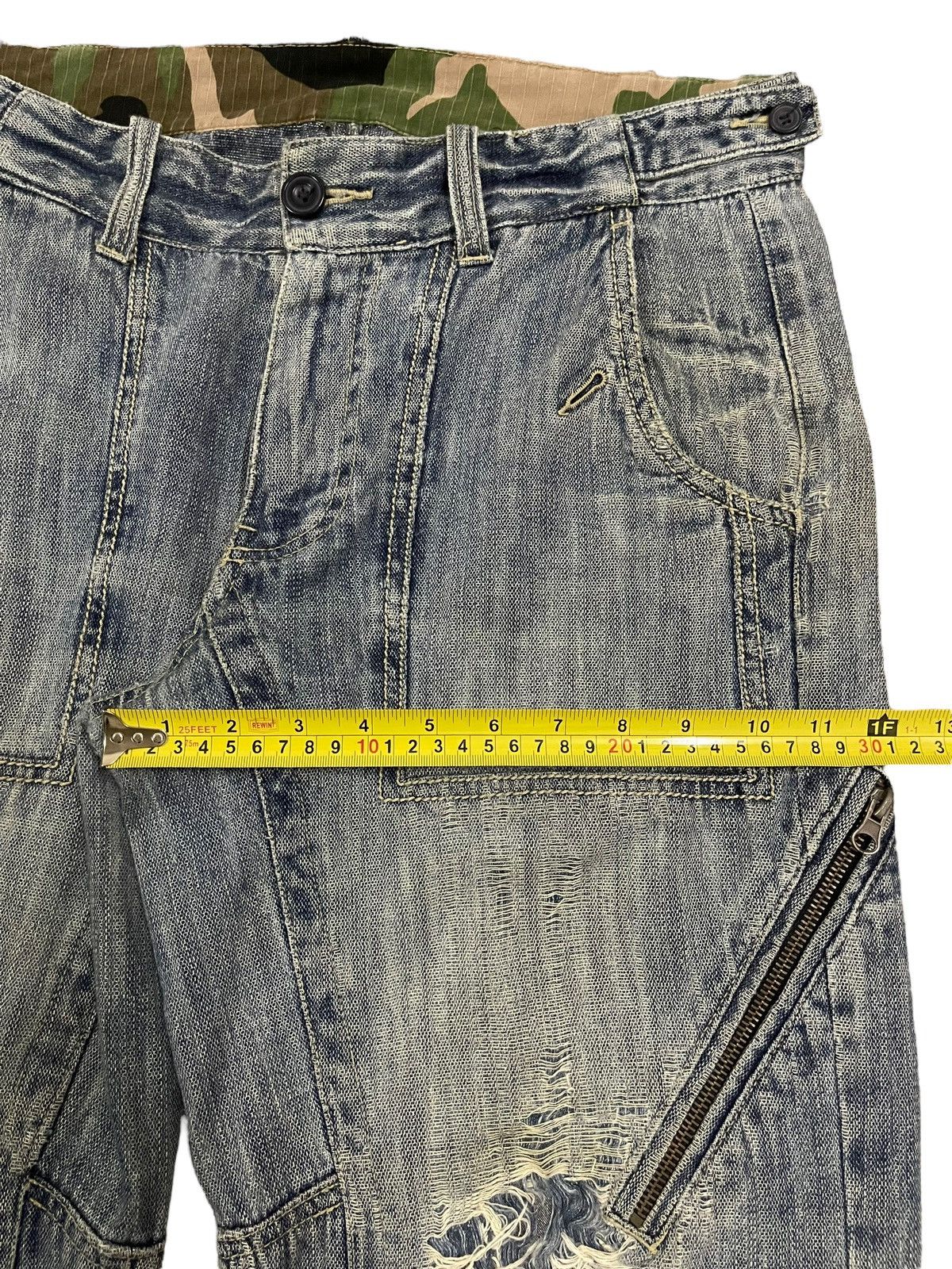 Japanese Brand Vintage Japanese Brand Distressed Avant Garde Baggy Jeans Size US 34 / EU 50 - 12 Thumbnail