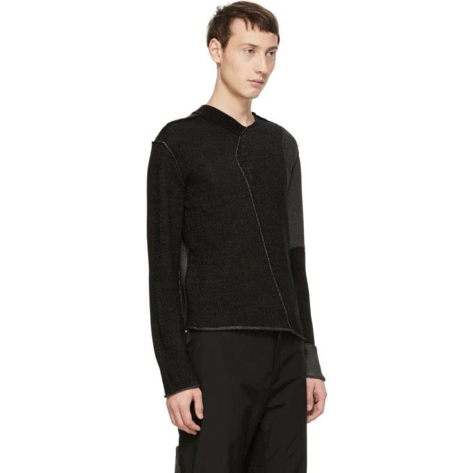 Kiko Kostadinov Kiko Kostadinov Black and Grey Four-Way Knit Sweater Size US M / EU 48-50 / 2 - 8 Thumbnail