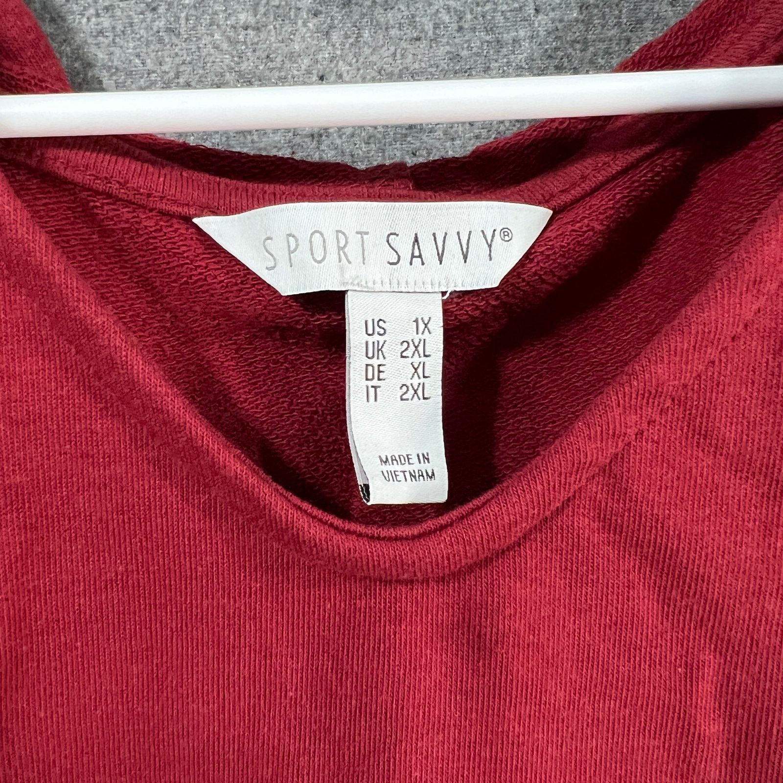 Other Sport Savvy Women Size 1X Top Shirt Ladies Red Color Size XL / US 12-14 / IT 48-50 - 3 Thumbnail