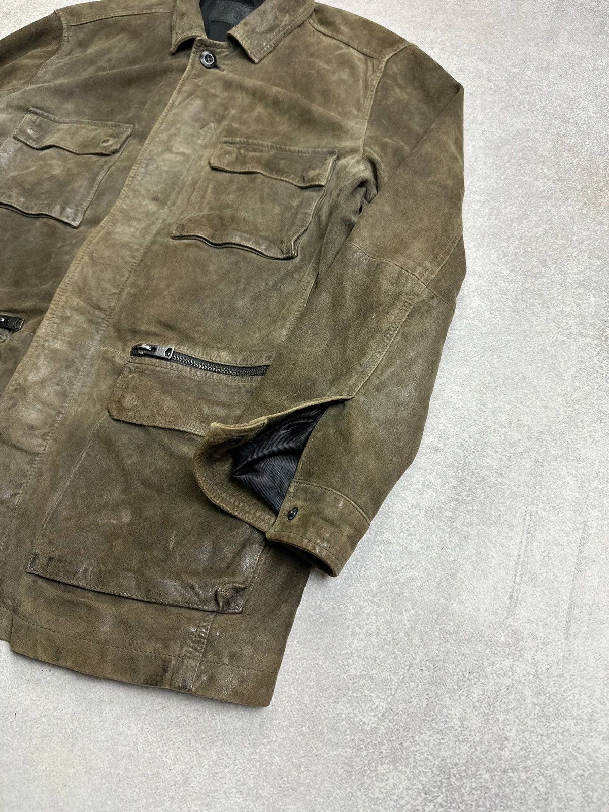 Allsaints Allsaints Genuine Leather Civil Jacket Grunge L Abstract Size US L / EU 52-54 / 3 - 5 Thumbnail