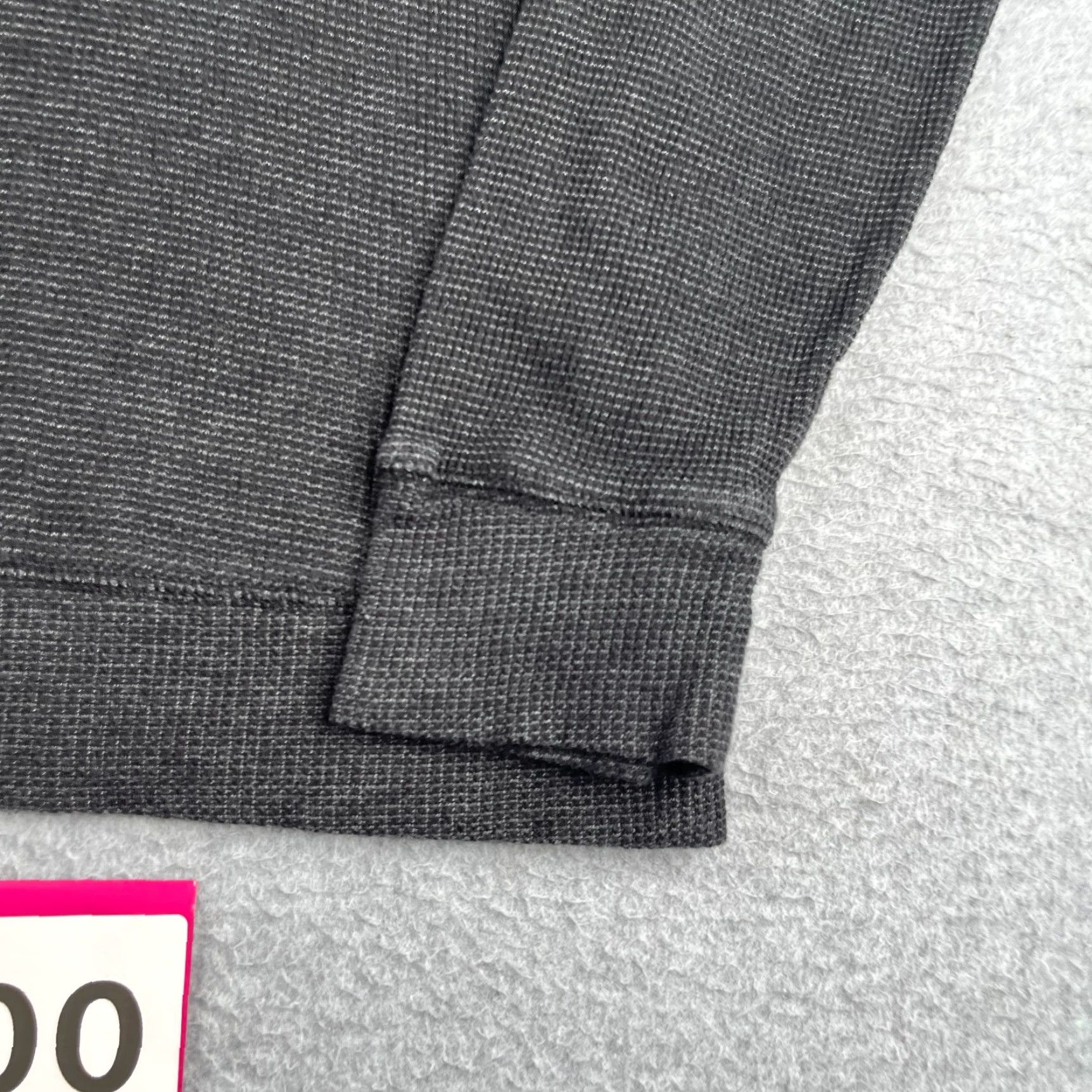 Express Express Long Sleeve Waffle Knit Henley Hoodie Shirt Large Gray Mens Size US L / EU 52-54 / 3 - 2 Thumbnail