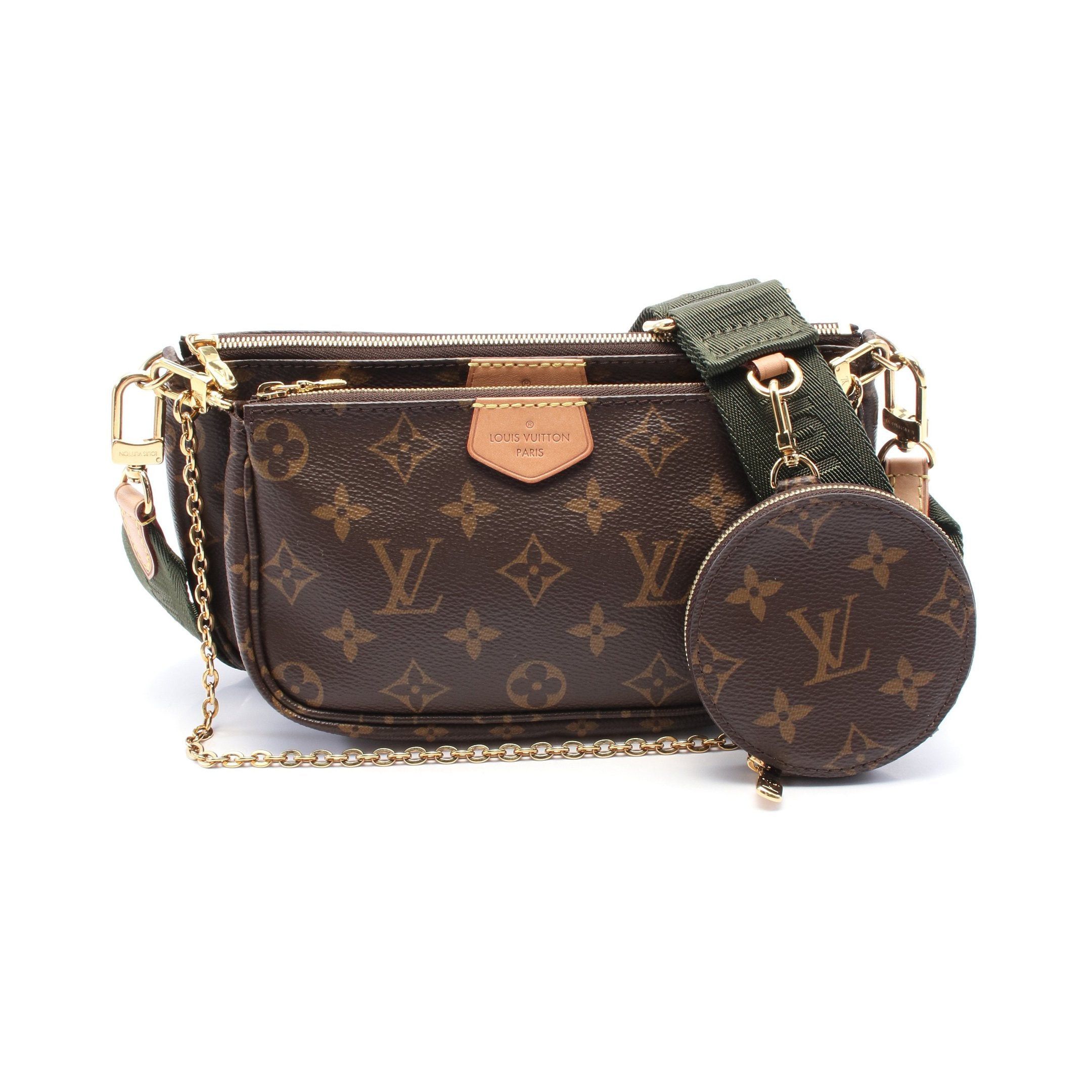 Louis Vuitton Louis Vuitton Multy Pochette Accessoires Monogram Khaki Shoulder Bag Brown Green Size ONE SIZE - 1 Thumbnail