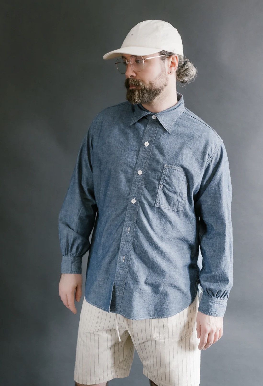 Post Overalls Post O’Alls 1201C-CC - No. 1 Shirt MV Classic Chambray Size US XL / EU 56 / 4 - 4 Thumbnail
