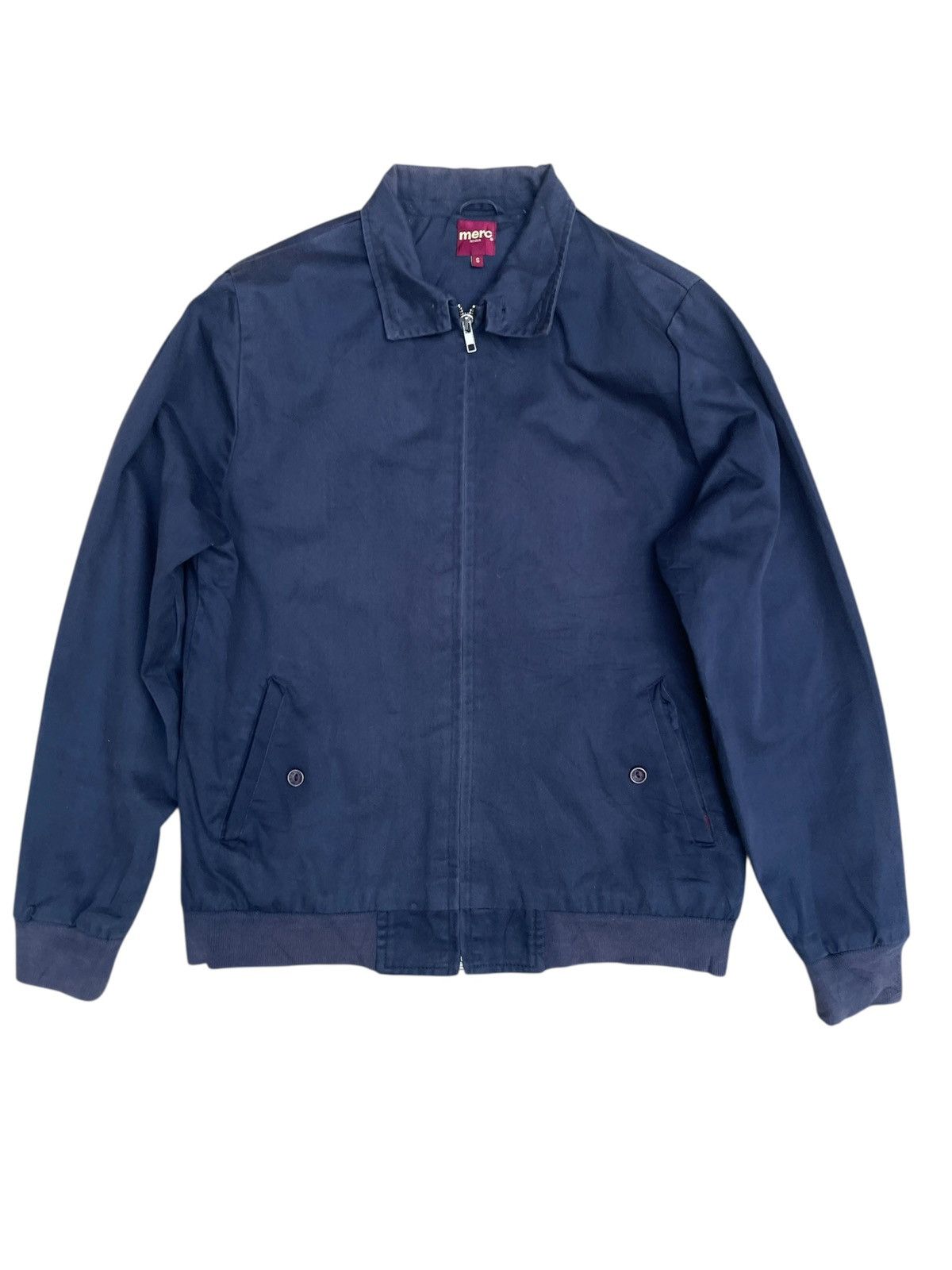 Merc Merc London Navy Zip Jacket Ribbed Hem, Button Pockets Size US S / EU 44-46 / 1 - 1 Thumbnail