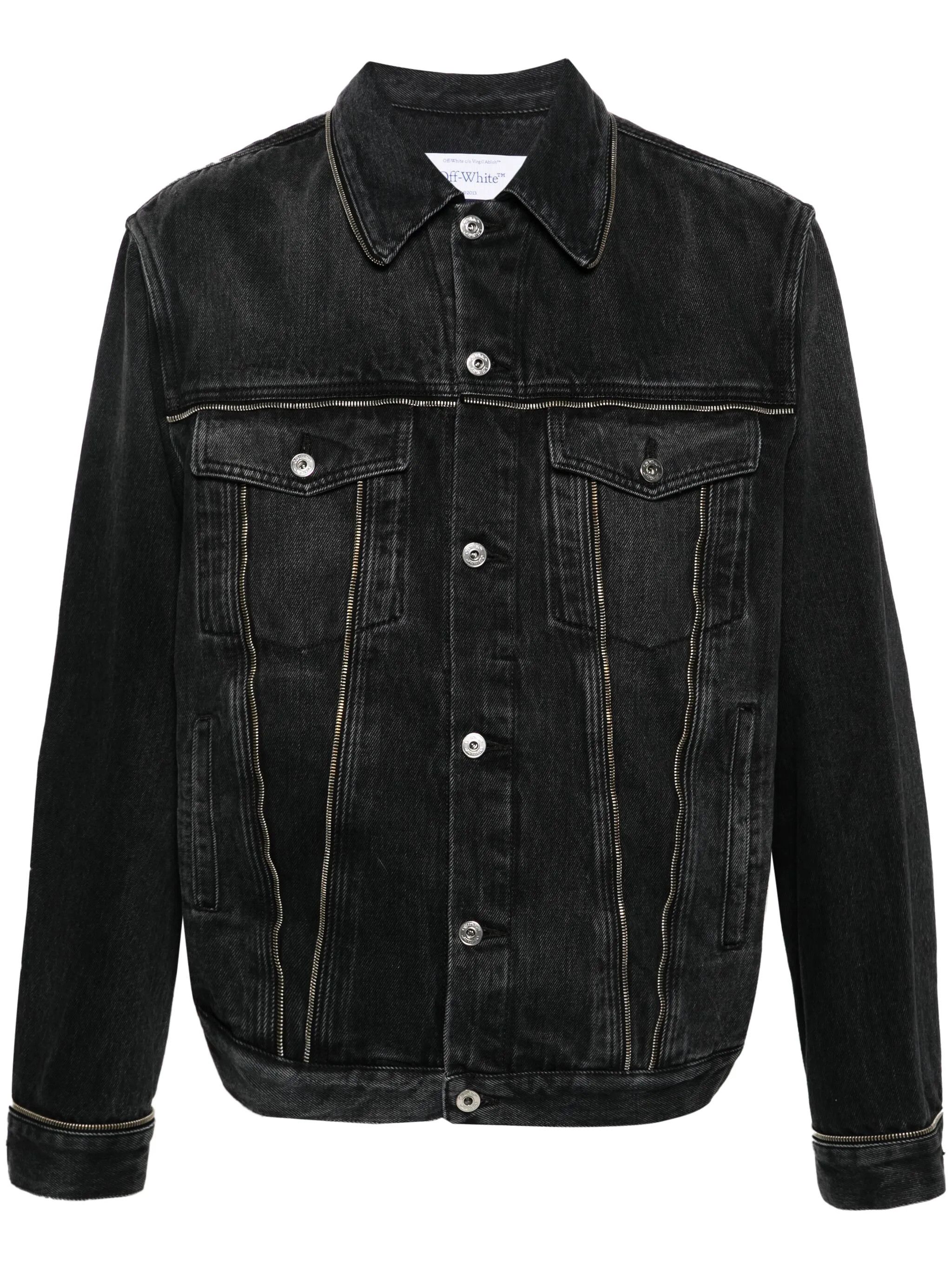 Off-White o1y0225 Denim Jacket in Black Size US XXL / EU 58 / 5 - 1 Thumbnail