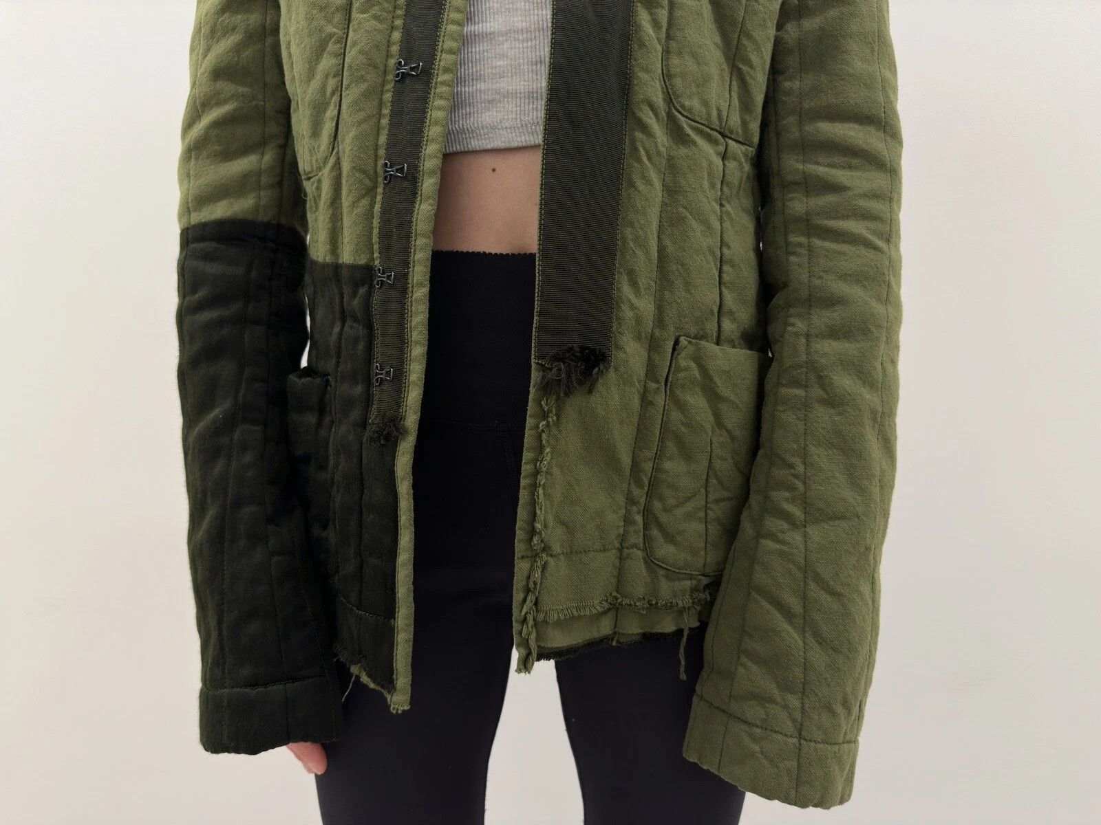 Haider Ackermann Haider Ackermann Black Quilted Contrast Jacket Womens Size XS / US 0-2 / IT 36-38 - 8 Thumbnail