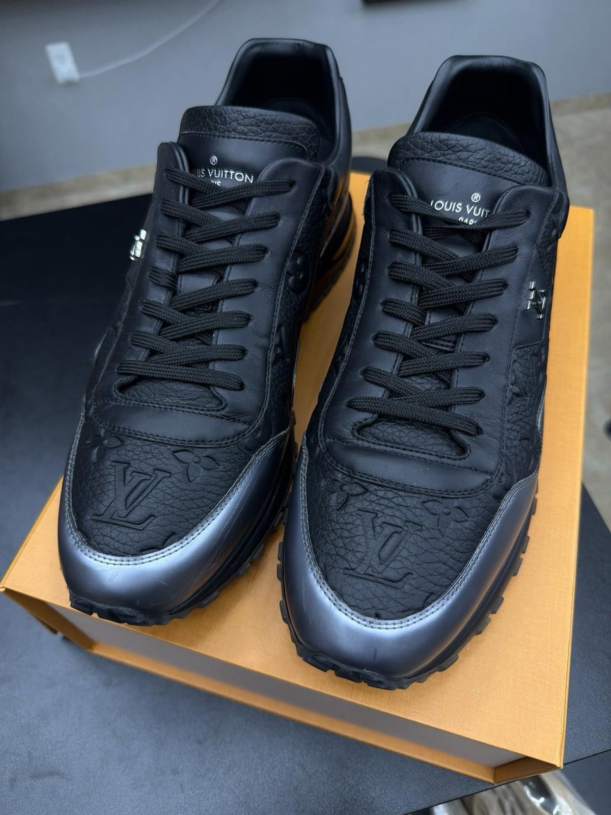 Louis Vuitton Size 10.5LV/11.5US - Louis Vuitton Run Away Triple Black Size US 11.5 / EU 44-45 - 6 Thumbnail
