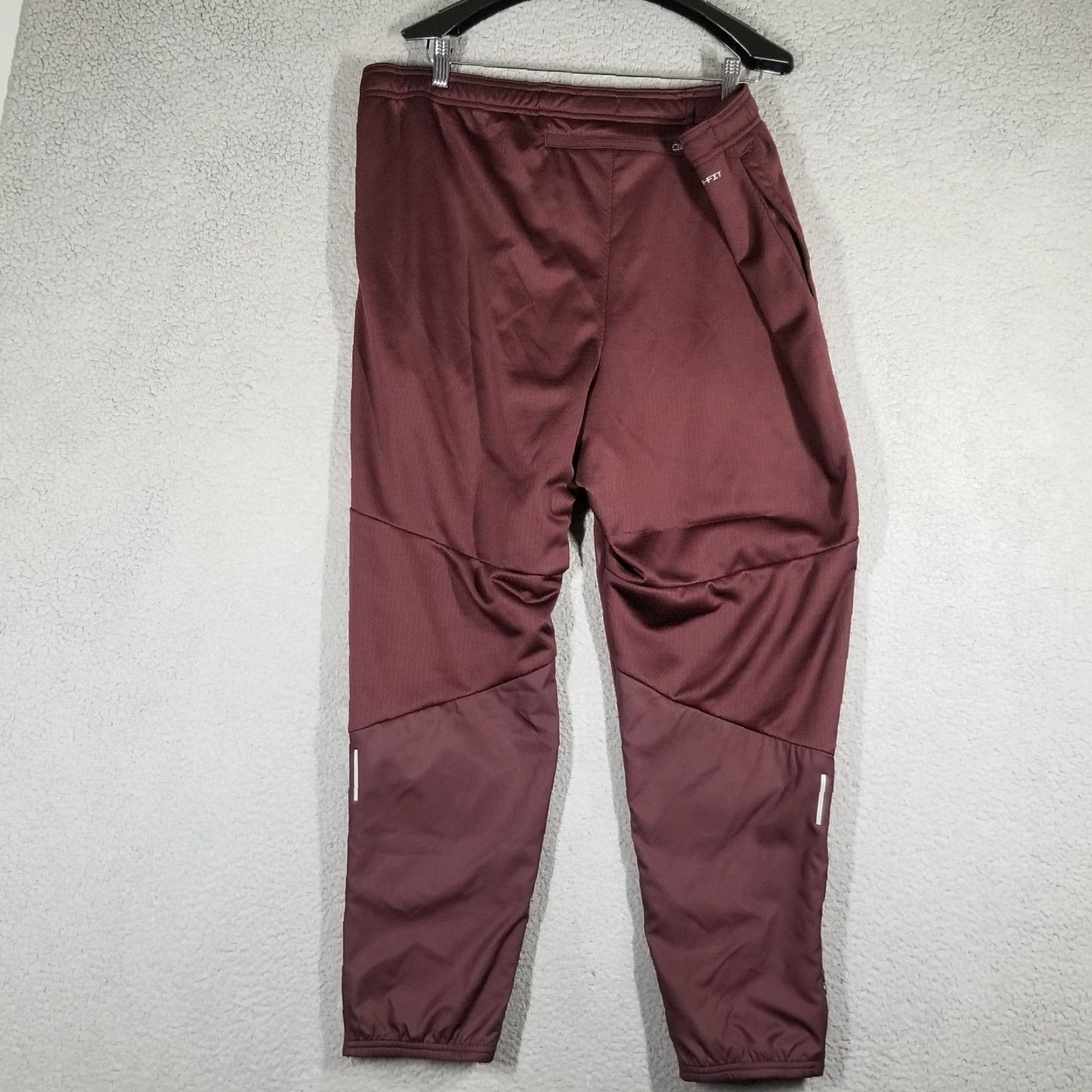 Nike Nike Track Pants Mens XXL Burgundy Crush/Black Therma-FIT Water-Repellent Sphere Miler Pants Trousers Size US 39 - 2 Thumbnail