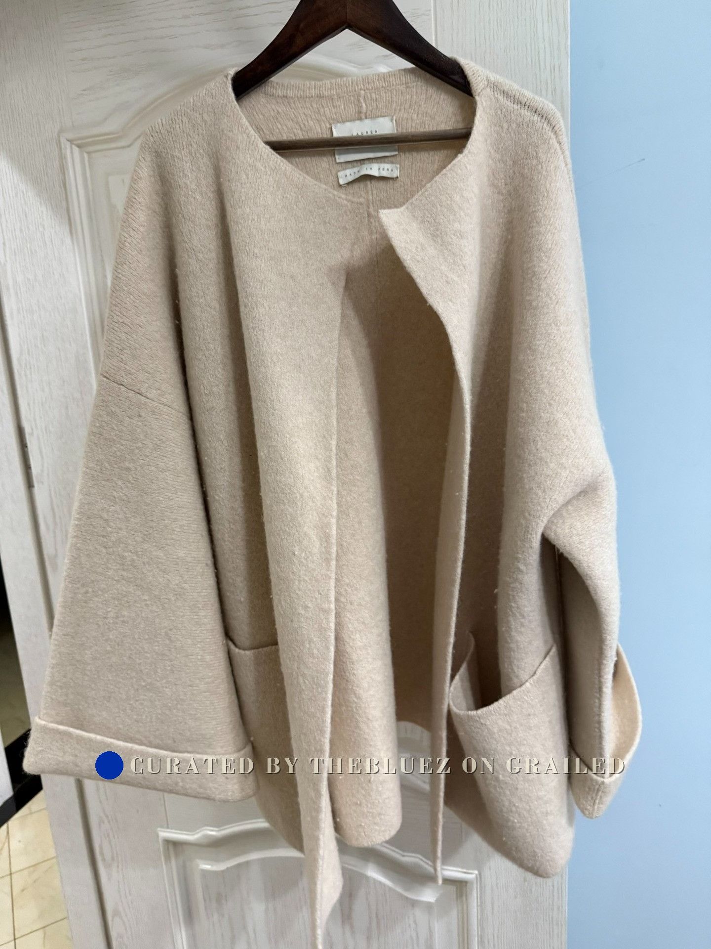 Lauren Manoogian Lauren Manoogian Light Beige Knit Coat Size M / US 6-8 / IT 42-44 - 1 Thumbnail