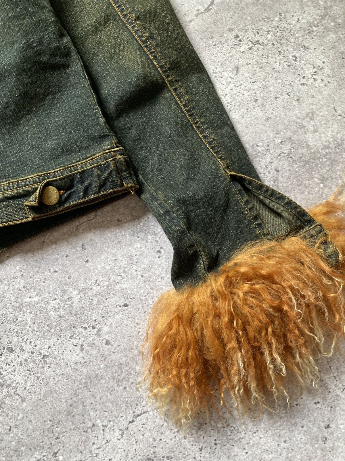 Other Vintage 90s Kryos Paris Blue Denim Jacket Faux Fur Y2K Sz 40 Size M / US 6-8 / IT 42-44 - 19 Thumbnail
