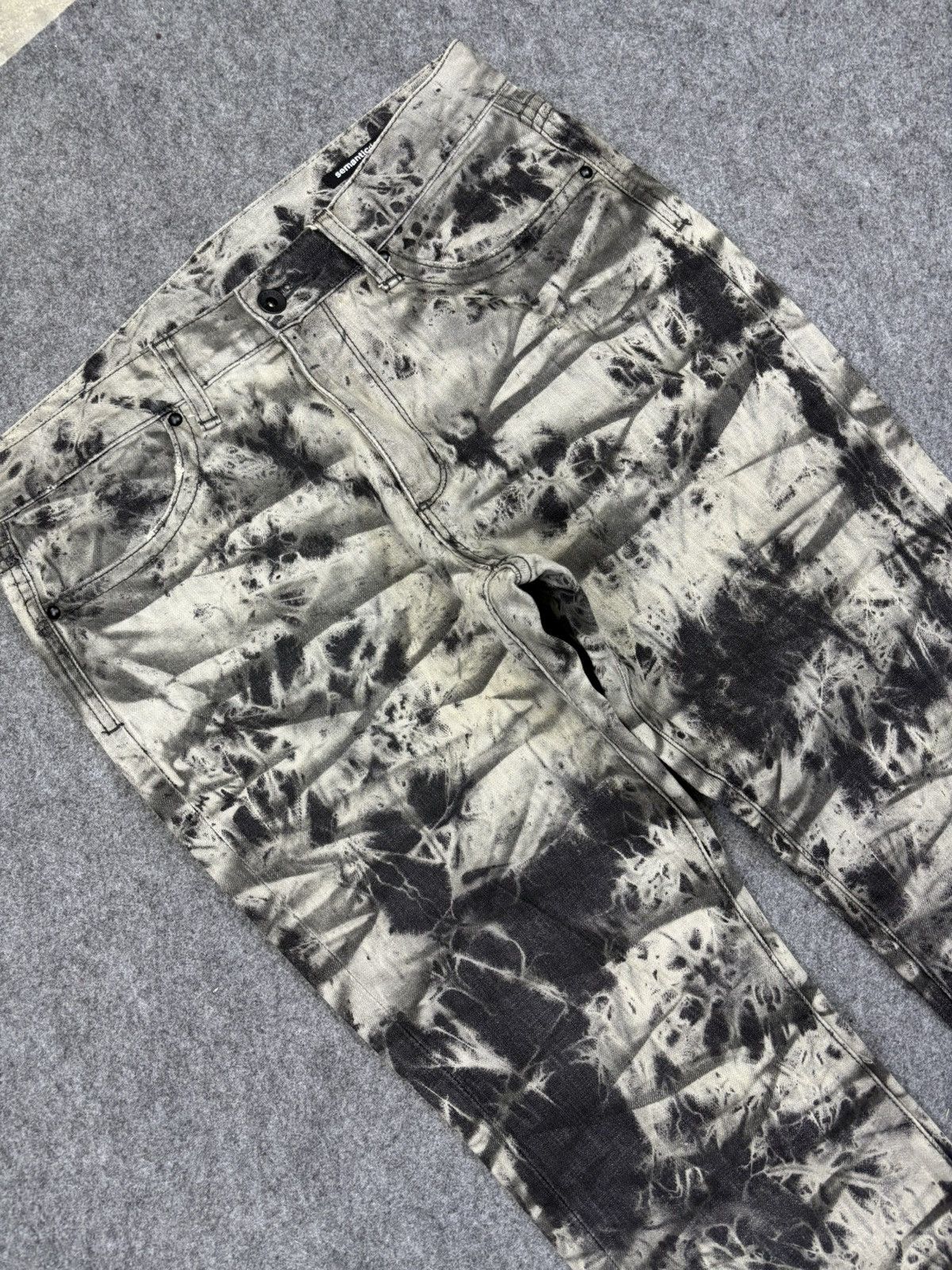 Japanese Brand 💥semanticdesign Japan Streetwear Tye Dye Metal Jeans F721 Size US 31 - 7 Thumbnail