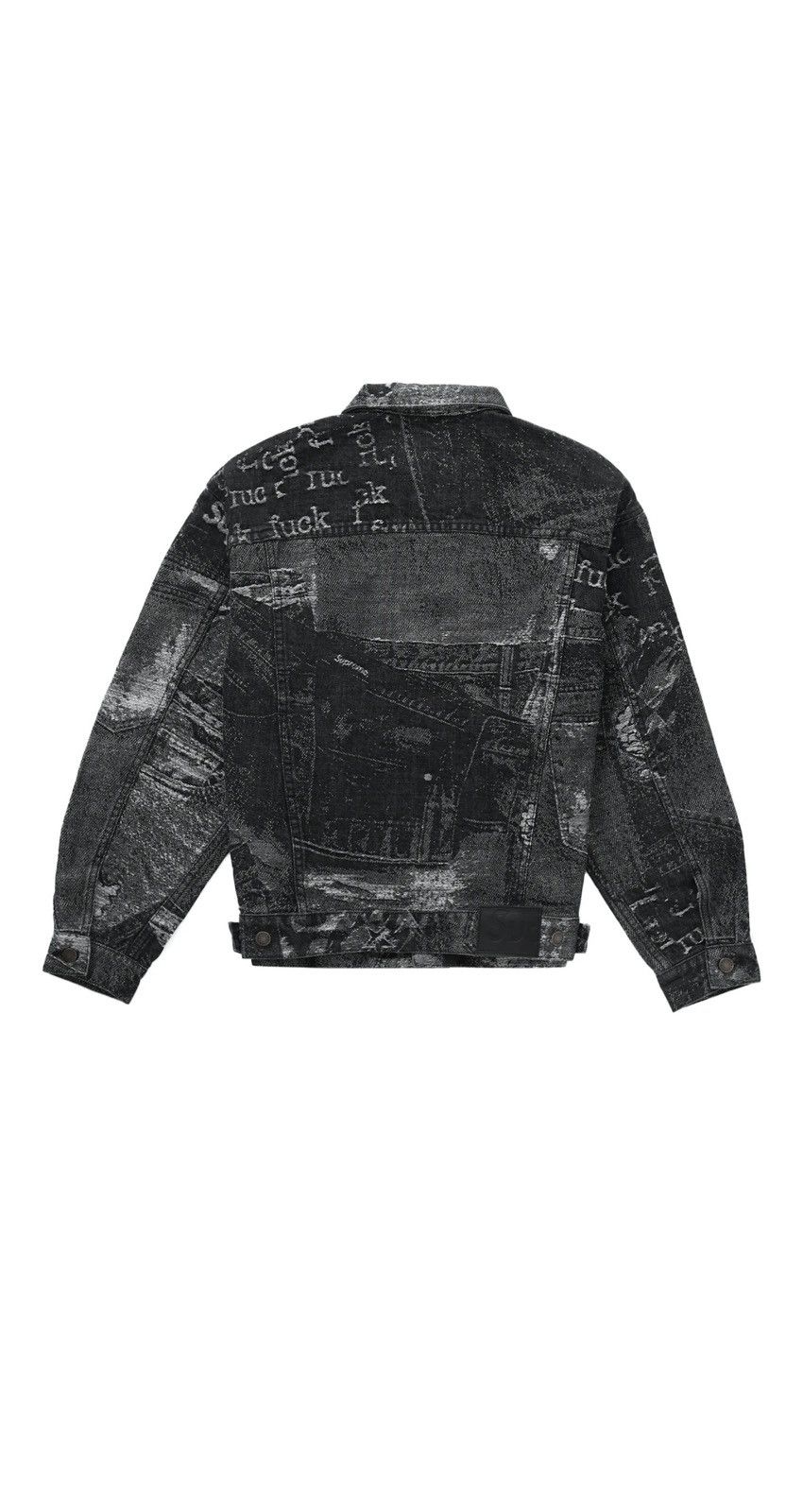 Supreme Sold! Supreme Archive Denim Jacquard Trucker Jacket Black 