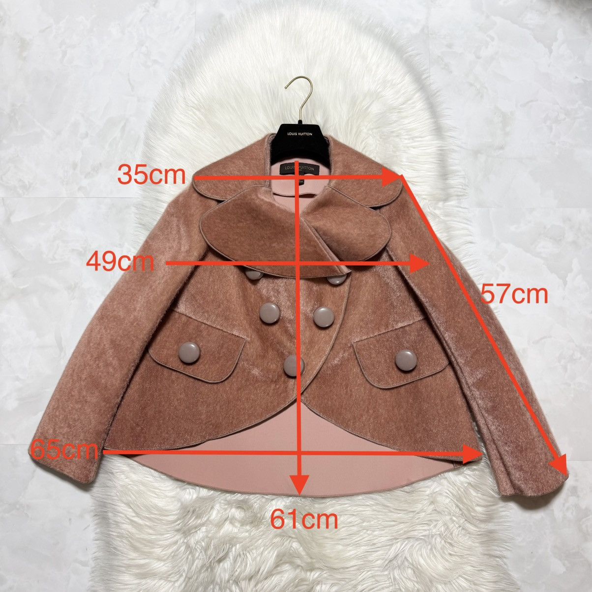 Louis Vuitton Louis Vuitton fur double jacket 34 pink brown Size XS / US 0-2 / IT 36-38 - 4 Thumbnail