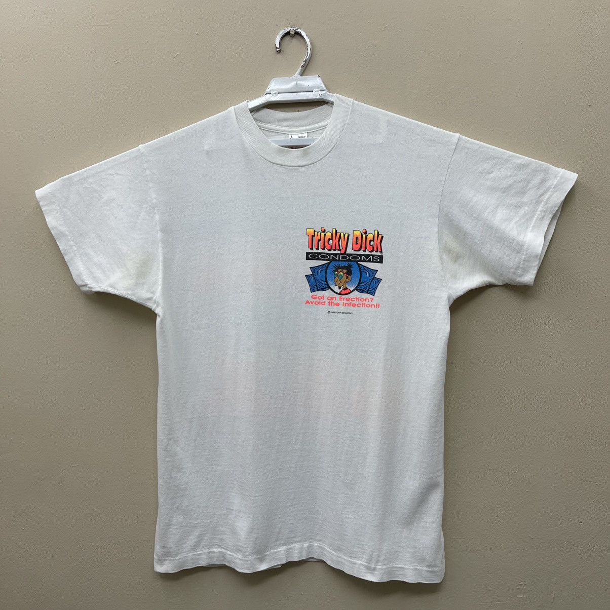 Other Vintage 90s T-Shirt Tricky Dick Will Work For Sex Promo Tee Size US L / EU 52-54 / 3 - 3 Thumbnail