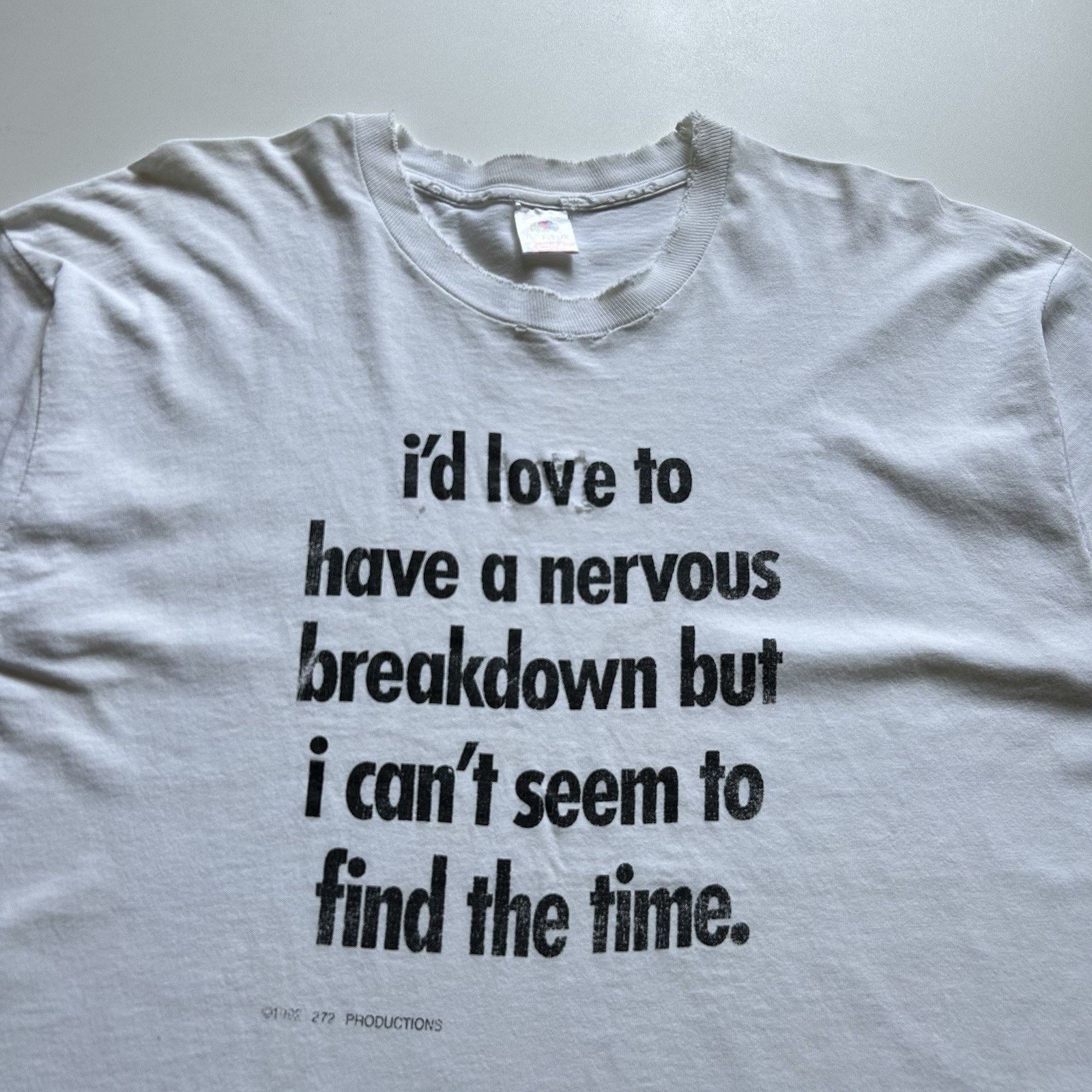 Fruit Of The Loom × Vintage Vintage Nervous Breakdown T-Shirt XL 90s Distressed Funny Size US XL / EU 56 / 4 - 2 Thumbnail