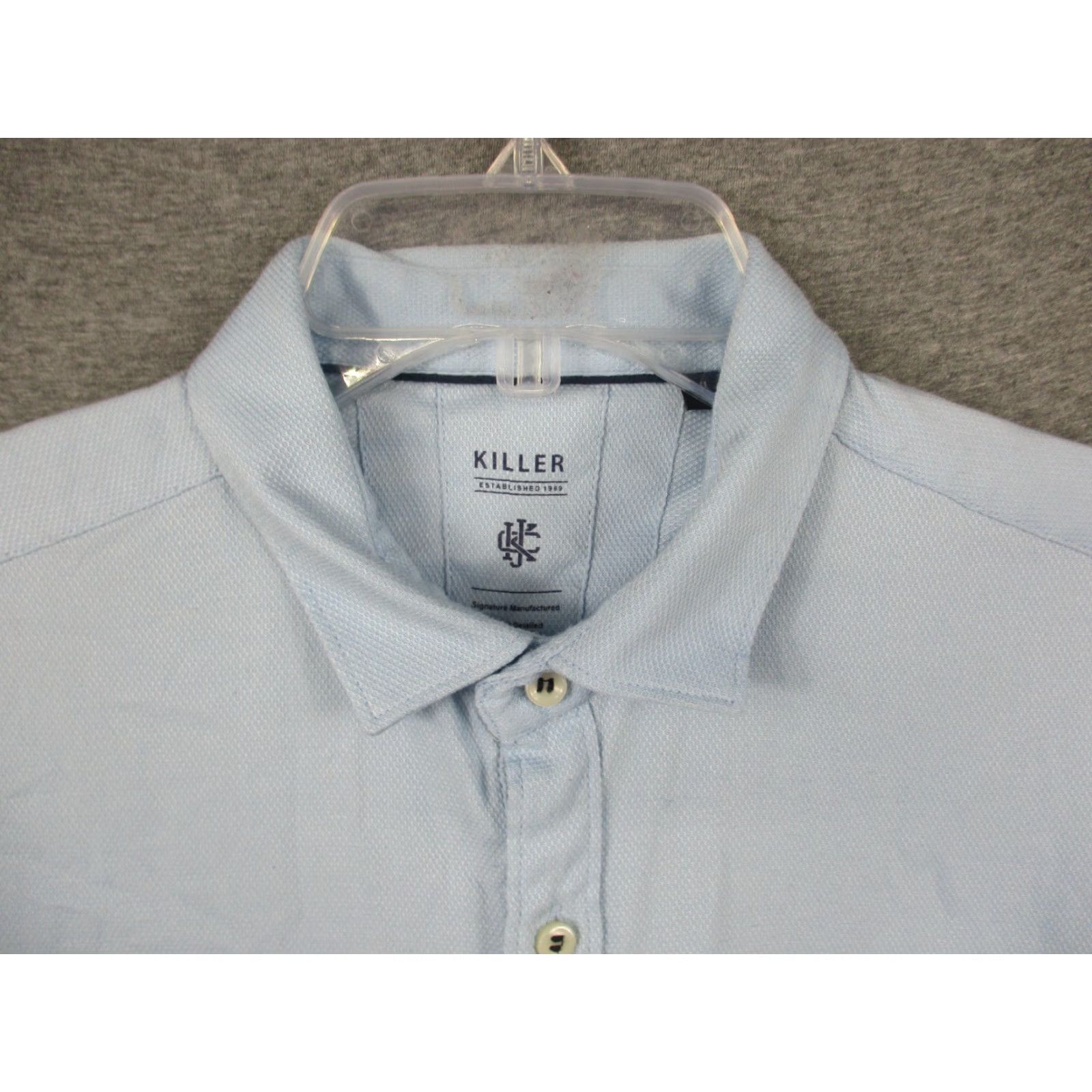 Vintage Killer Jeans Shirt Men XL Blue Button-Up Stretch Pocket Shirt Size US XL / EU 56 / 4 - 5 Thumbnail