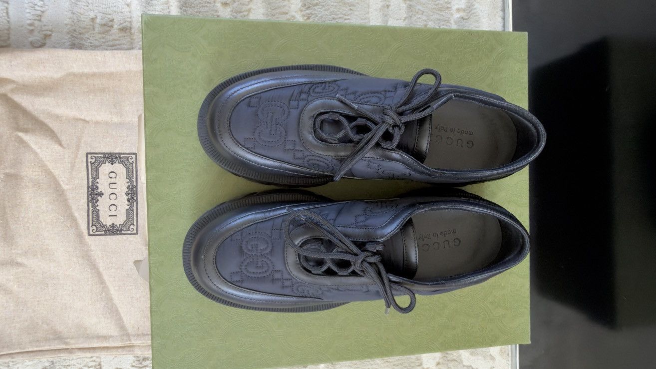 Gucci Gucci Nylon Monogram Romance Calfskin Mens Shoes Size 7 Size US 7 / EU 40 - 2 Thumbnail