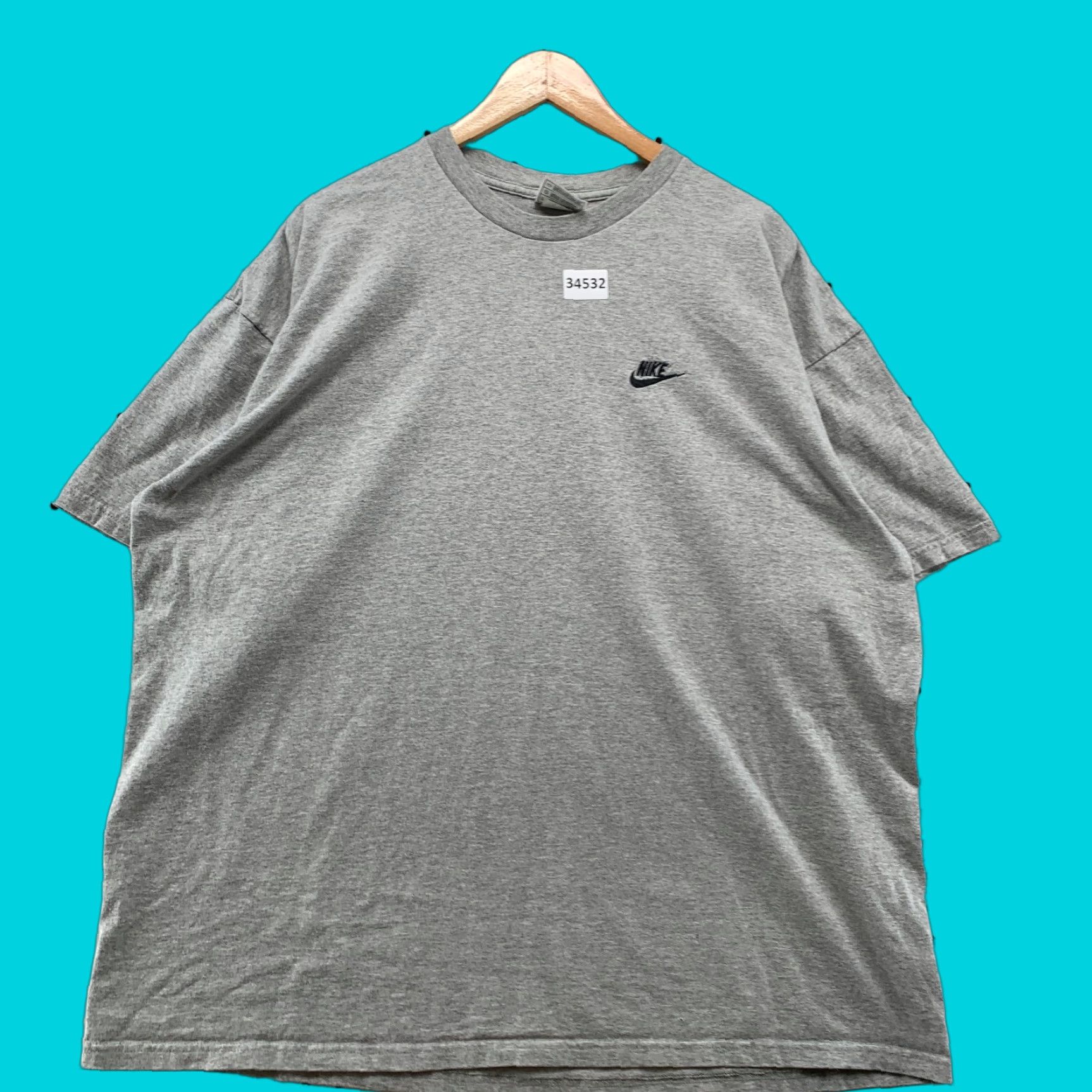Nike Vintage 90s Nike Shirt Mens 2XL Gray Spell Out Swoosh Made USA 26.5x30 Size US XXL / EU 58 / 5 - 1 Thumbnail