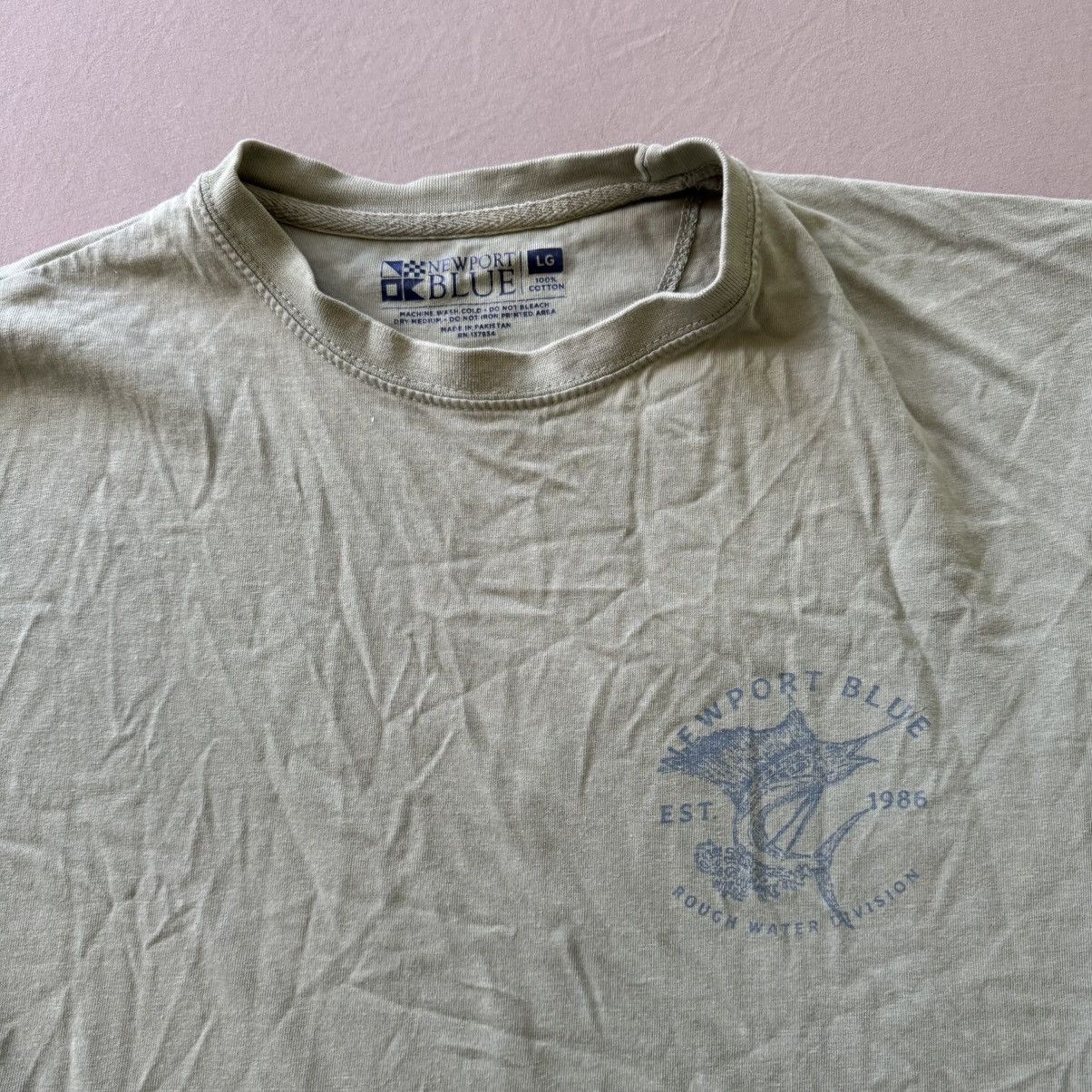 Other Vintage Style “Newport Blue” Fishing Graphic Tee Size US L / EU 52-54 / 3 - 4 Thumbnail
