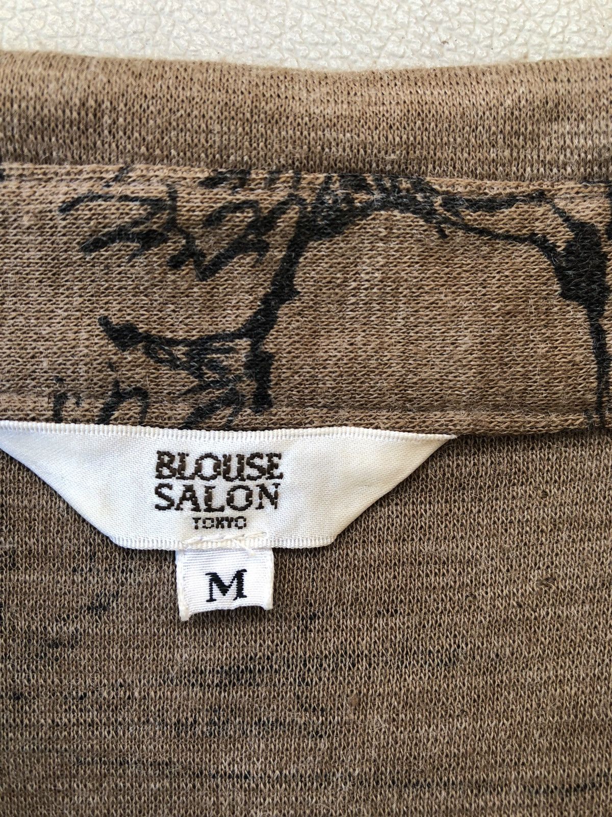If Six Was Nine Japanese Poem Artwork Blouse Salon Tokyo Button Shirt Size US M / EU 48-50 / 2 - 8 Thumbnail