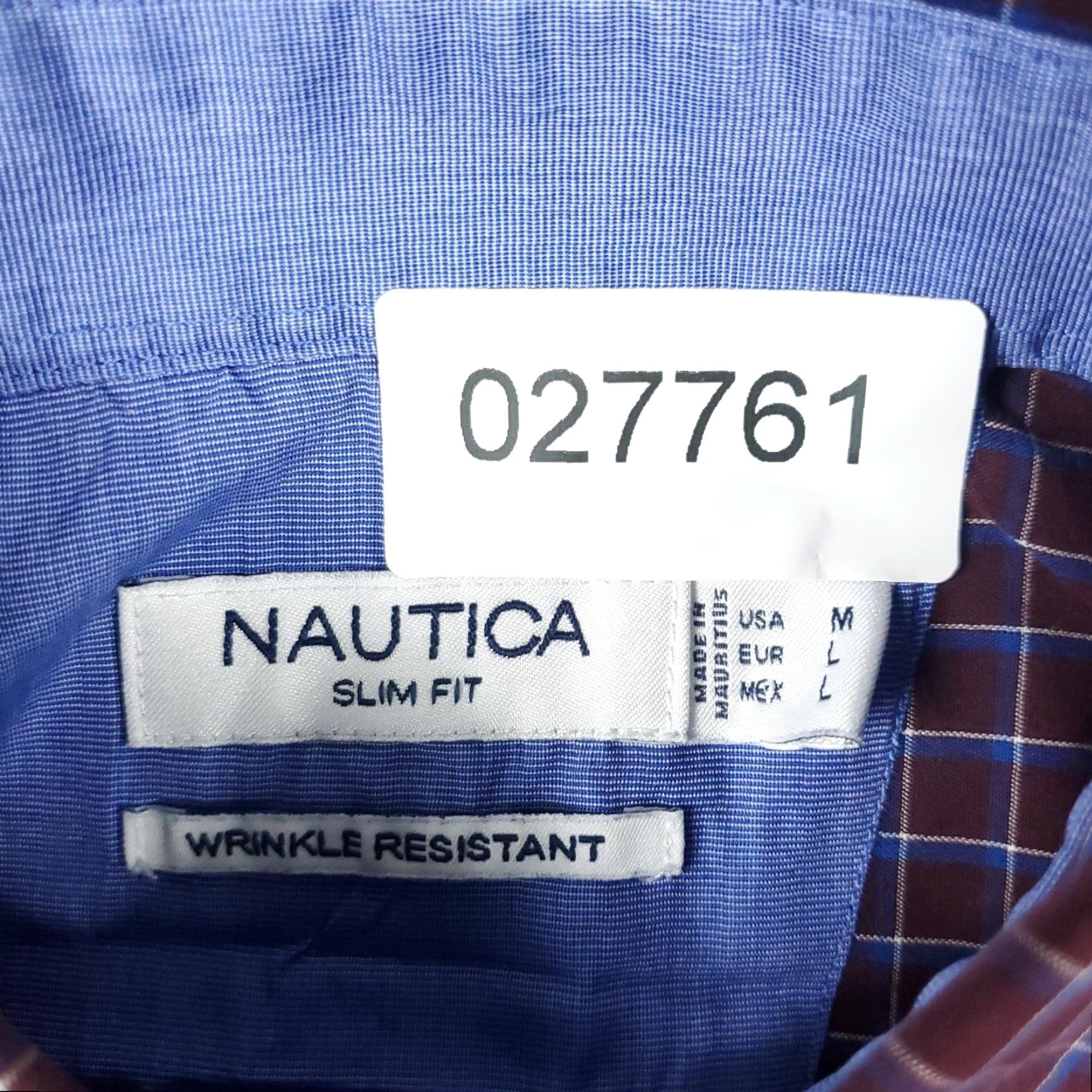 Nautica Nautica Button-Up Shirt Mens Size Medium Purple Plaid Long Sleeve Casual Size US M / EU 48-50 / 2 - 6 Thumbnail