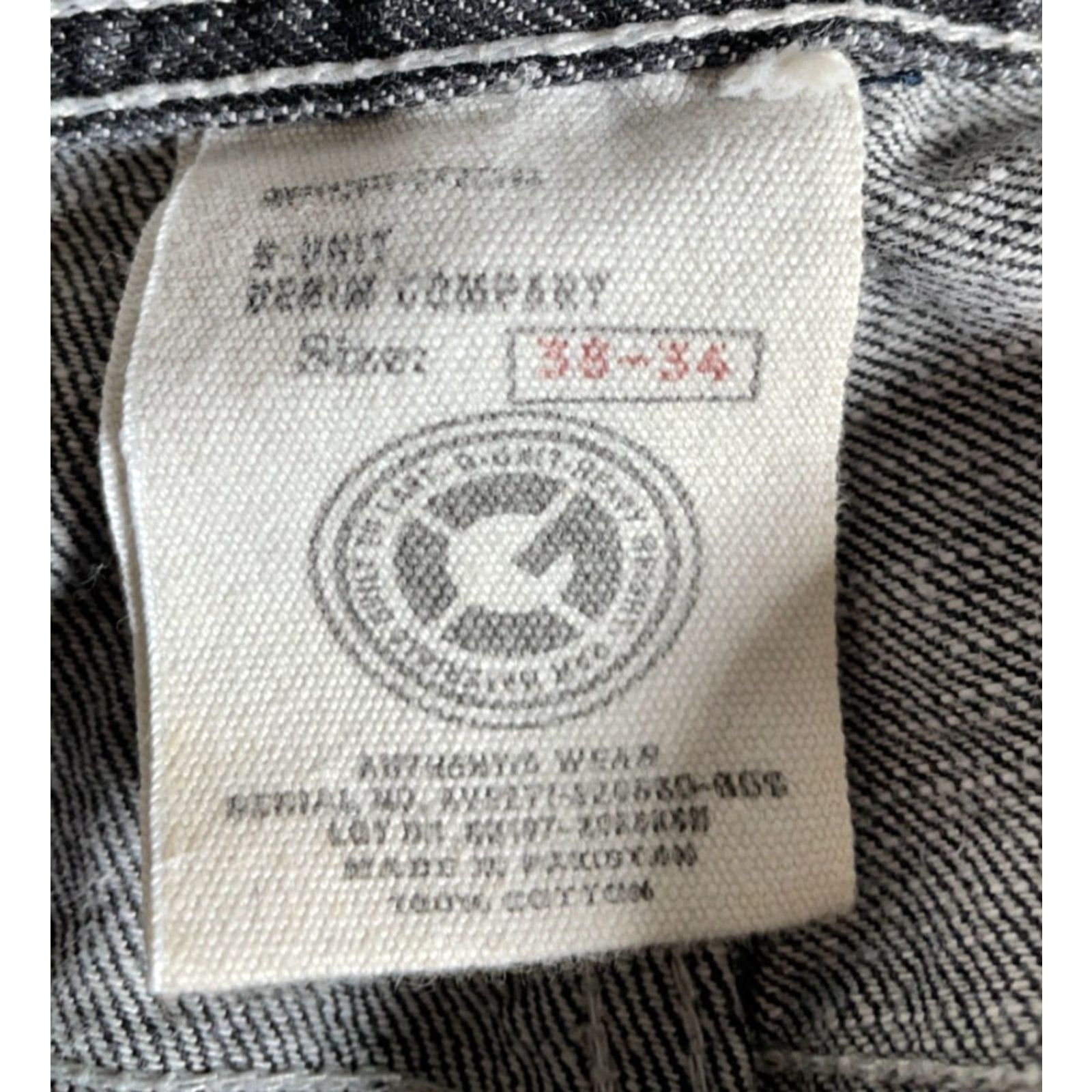 Vintage G-Unit Jeans Men Baggy Fit 38 x 33 Washed Black Dark Gray Embroidered 5-Pocket Vintage Y2K Size US 38 / EU 54 - 3 Thumbnail