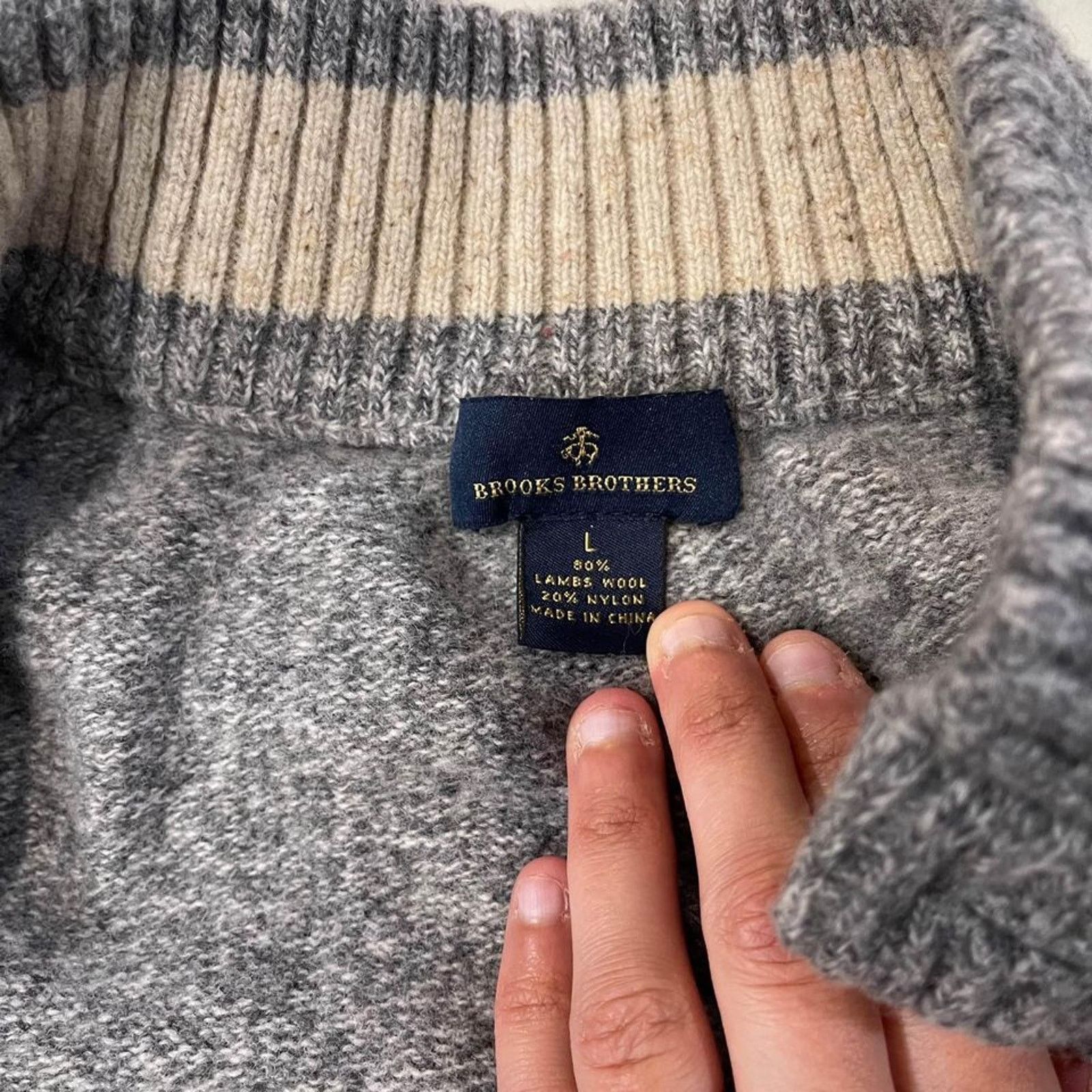 Brooks Brothers Brooks Brothers Cardigan Sweater Mens Large Gray Wool Blend Size US L / EU 52-54 / 3 - 4 Thumbnail