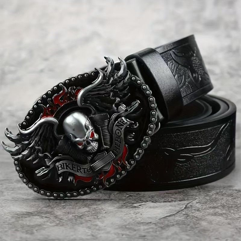Japanese Brand Skull Head Belt Size ONE SIZE - 1 Thumbnail