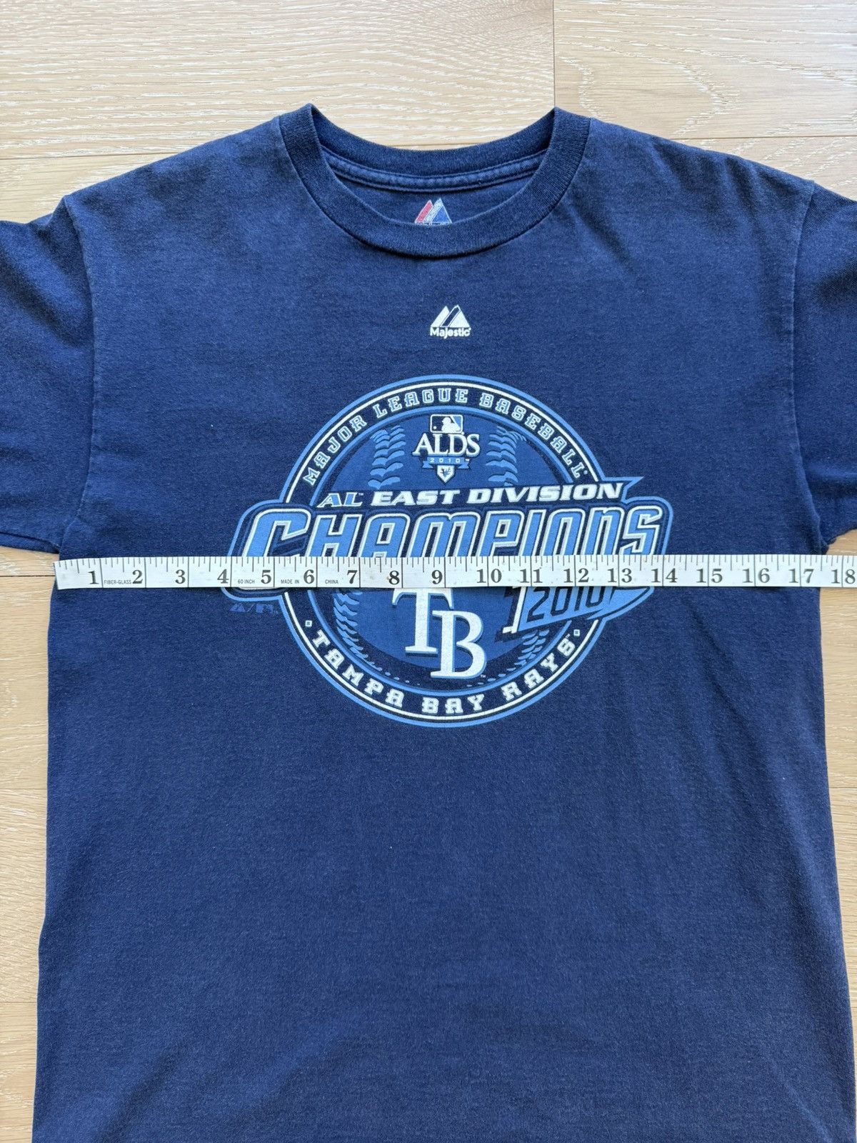 Majestic 2010 Tampa Bay Rays Baseball MLB AL East Champions Shirt Size L / US 10 / IT 46 - 9 Thumbnail