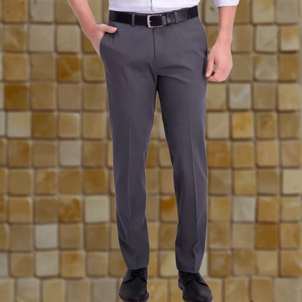 Haggar VINTAGE New Men’s Haggar Iron Free Premium Straight Flat Front Gray Dress Pants 38 34 Size US 38 / EU 54 - 1 Preview