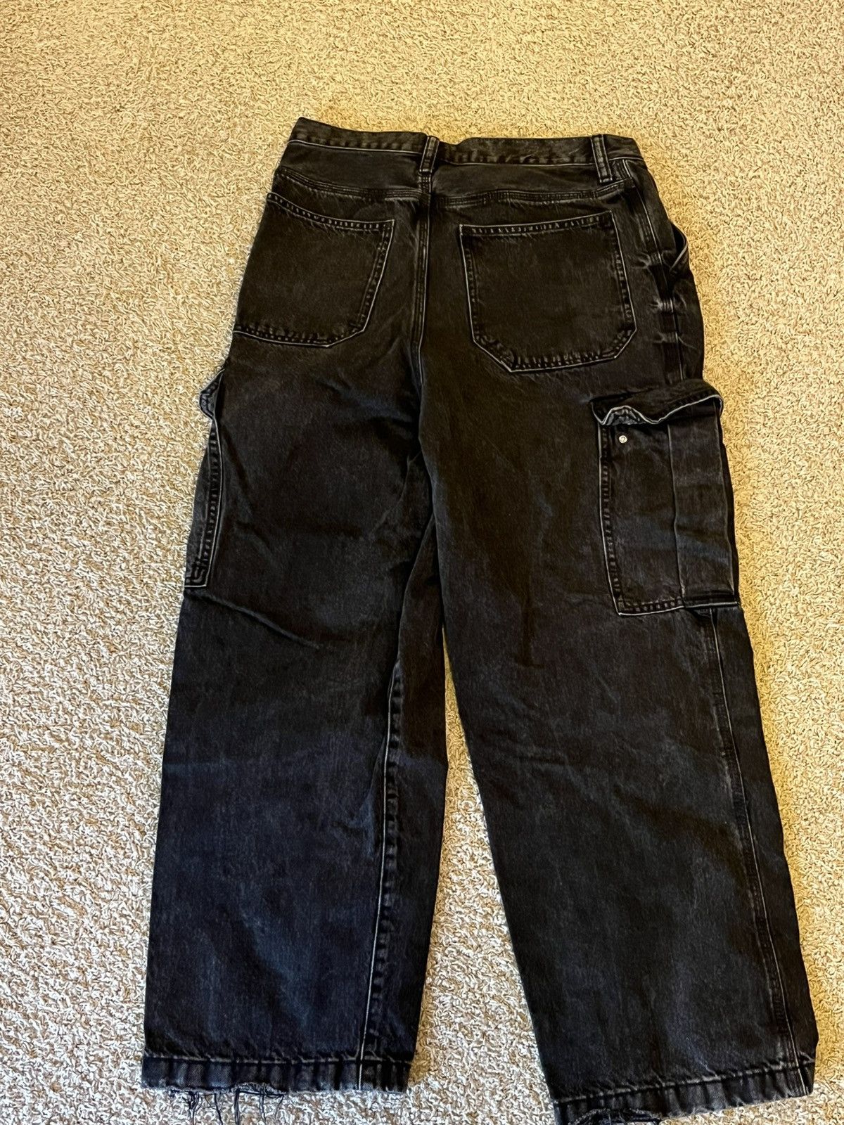 H&M H&M Black Baggy Cargo Denim Pants Size US 30 / EU 46 - 2 Thumbnail