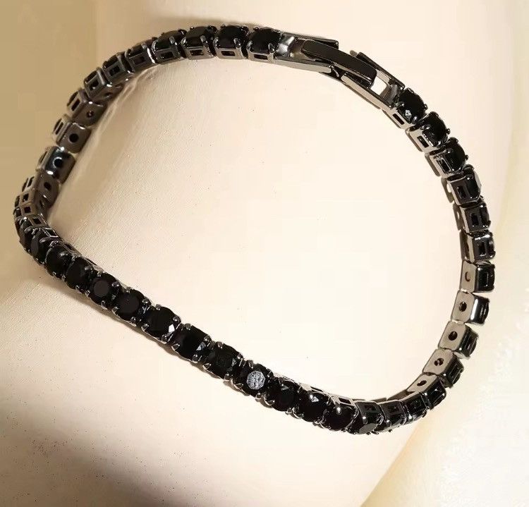 Jewelry Diamond Ice Bracelet Link Jewelry Chrome Casual Chain Cuff Size ONE SIZE - 4 Thumbnail