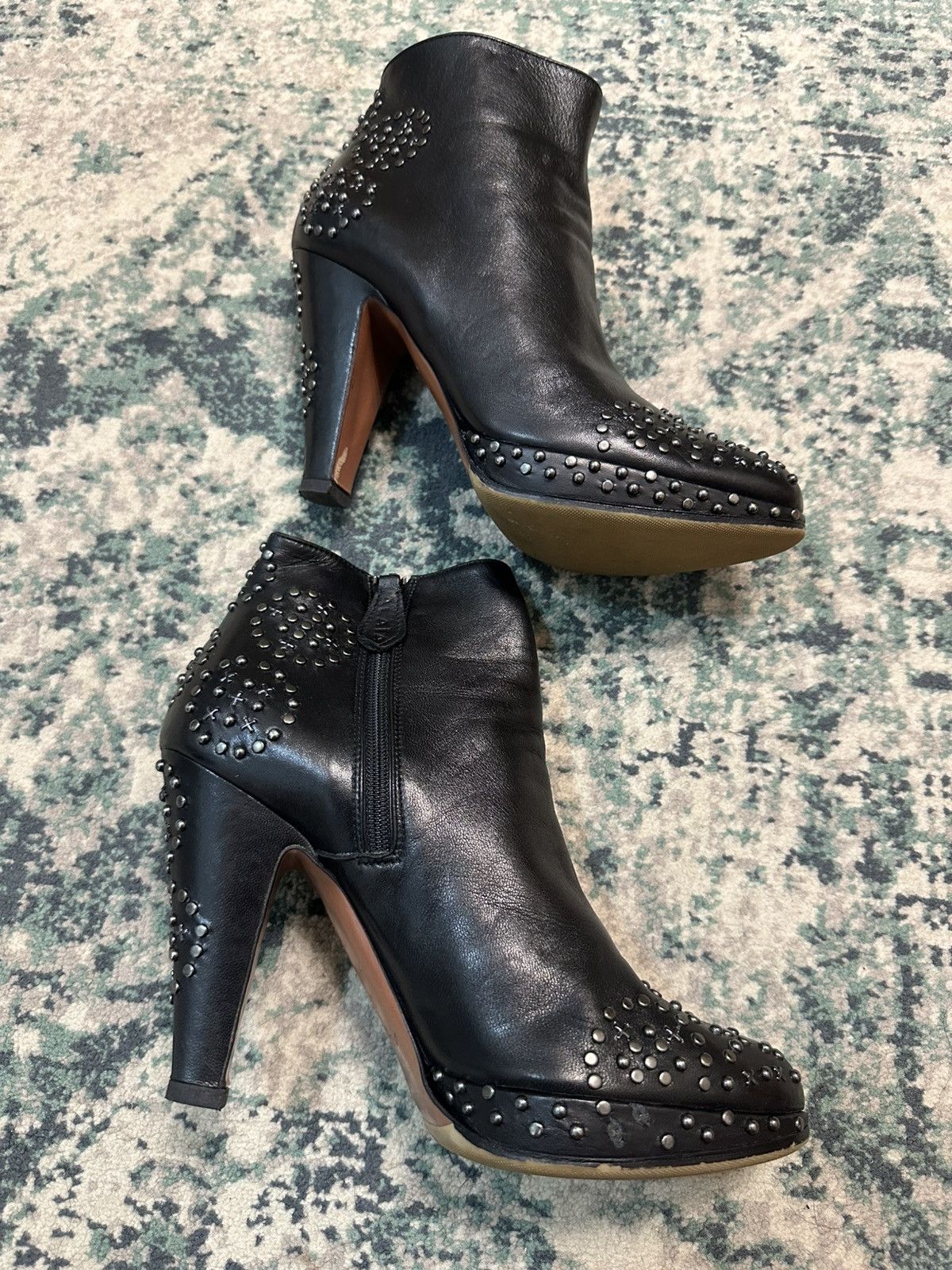 Alaia ALAÏA Leather Zipper Studded Accent Boots Size US 8.5 / IT 38.5 - 14 Thumbnail