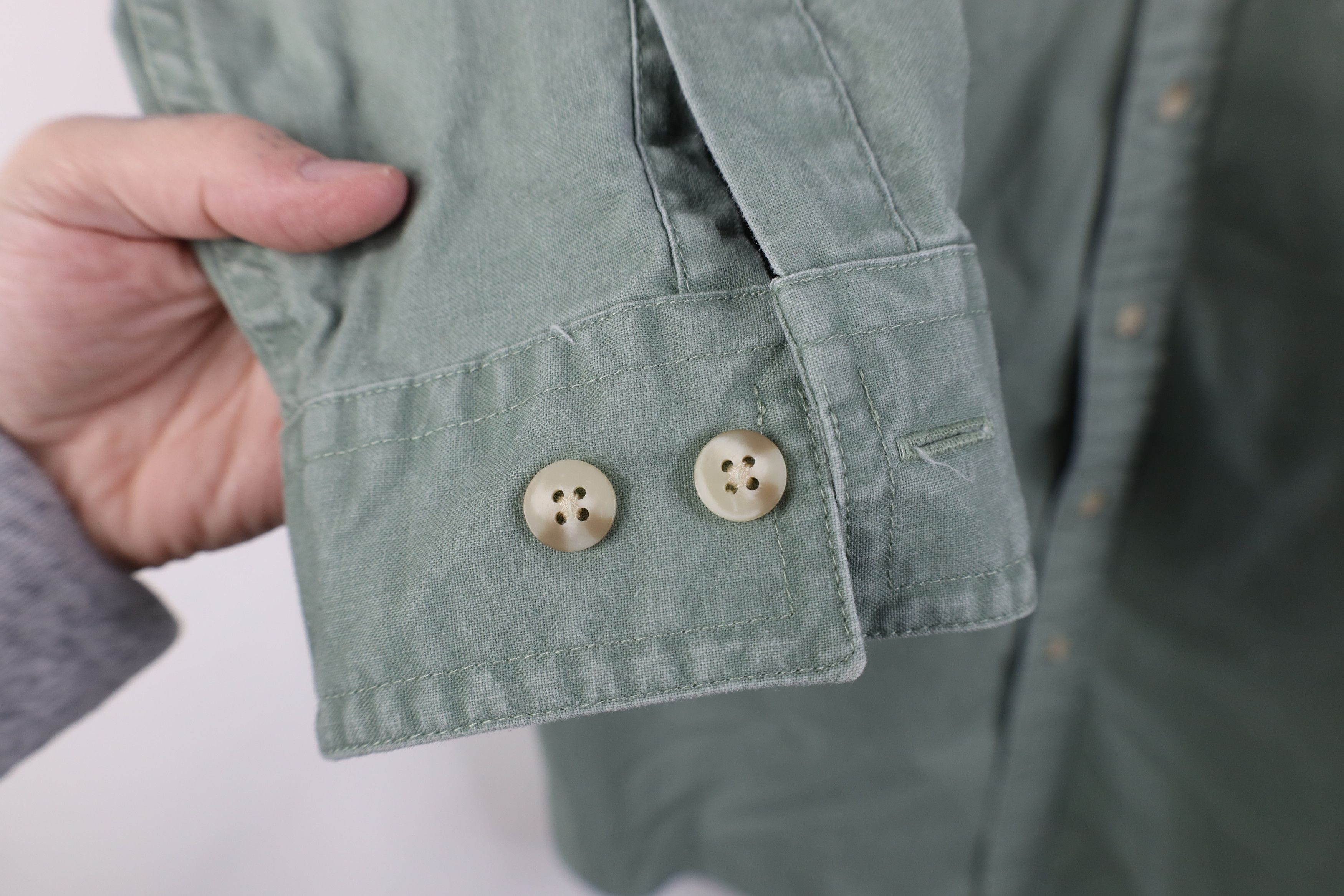 L.L. Bean Vintage 90s LL Bean Stonewash Safari Bush Poplin Shirt Size US M / EU 48-50 / 2 - 8 Thumbnail