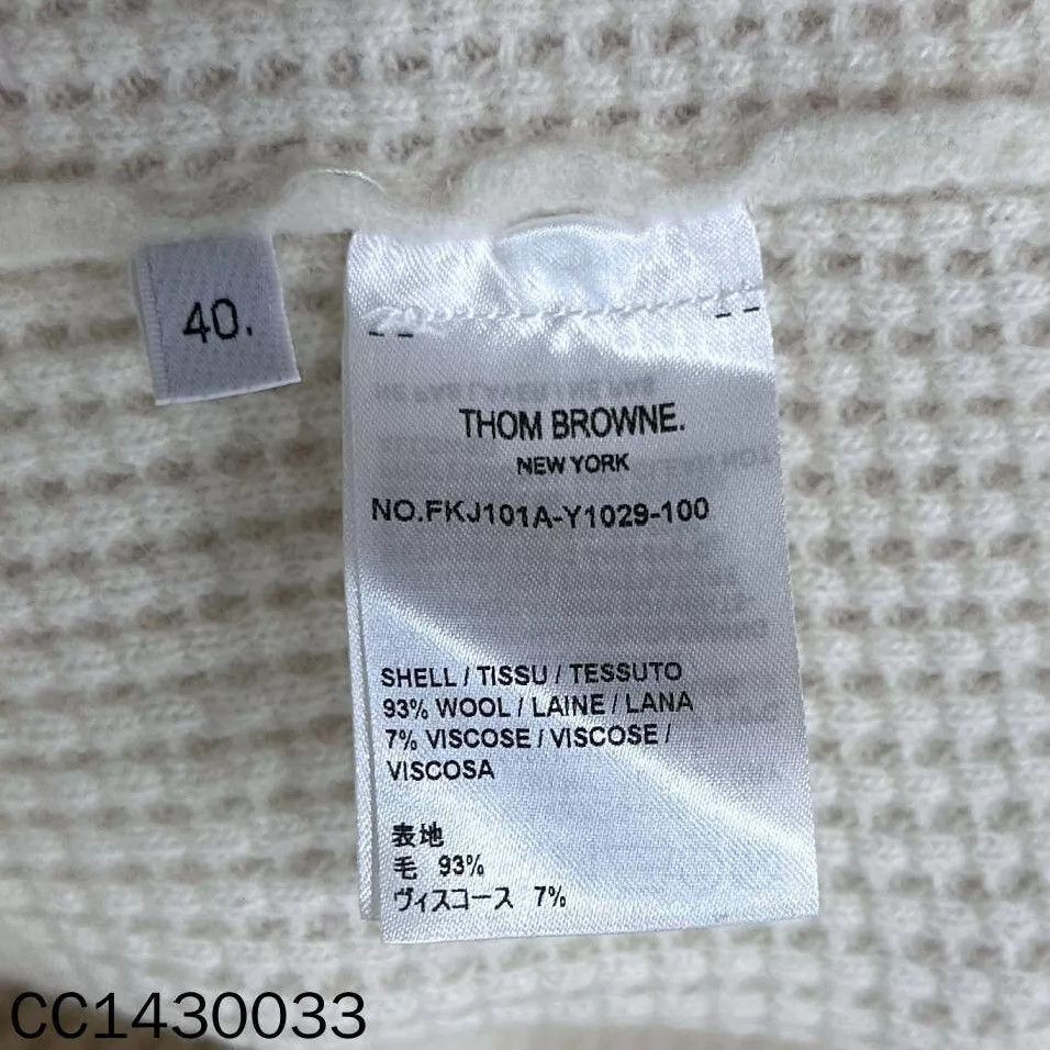 Thom Browne Thom Browne Waffle Stripe Wool Jacket 99 New 40 Size S / US 4 / IT 40 - 5 Thumbnail