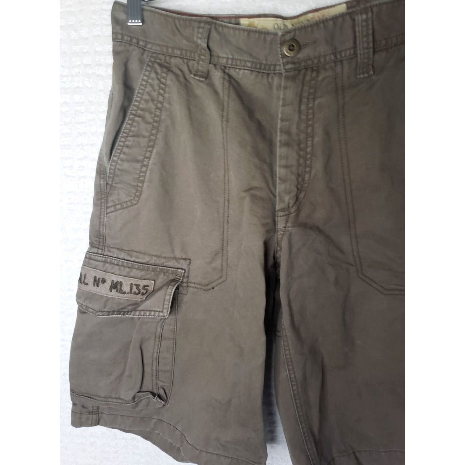 Old Navy Old Navy Cargo Shorts Mens 29 Tan Brown Twill 12 Inseam Casual Outdoor Cotton Zip Regular Flat Front Pocketed Size US 29 - 2 Thumbnail