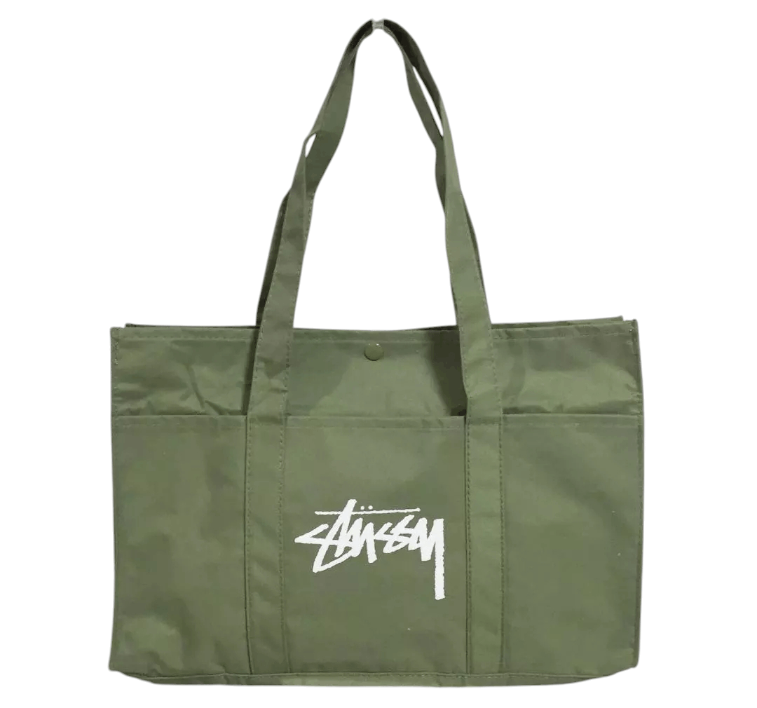 Stussy Stussy Military Colour Tote Bags Stussy Magazine Size ONE SIZE - 1 Thumbnail