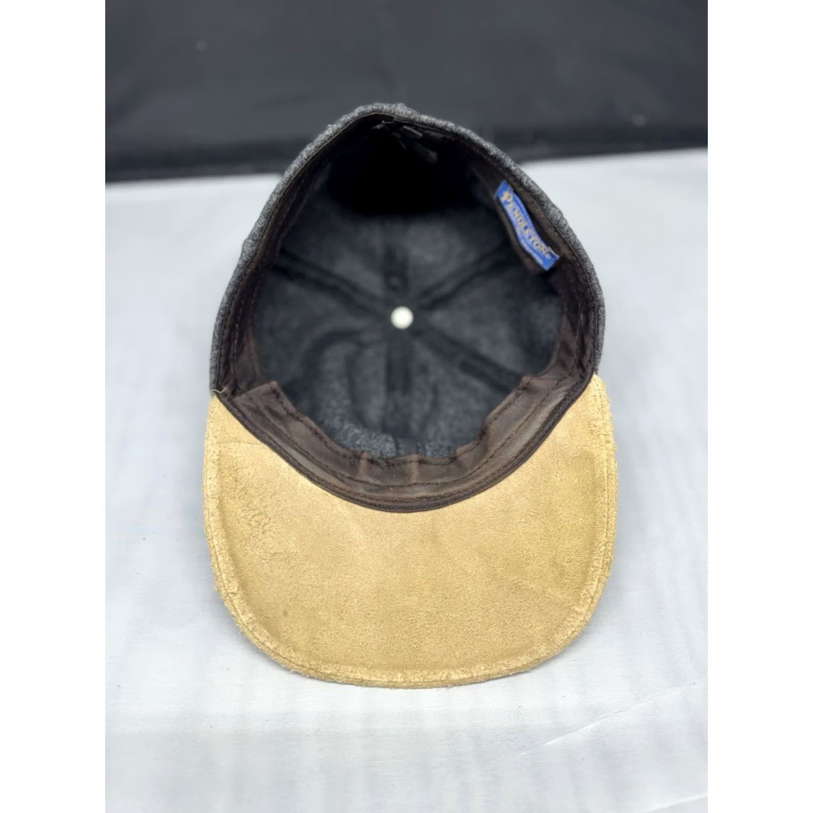 Pendleton VINTAGE Pendleton Wool Cap Hat Mens Medium Gray Lined Classic Workwear Western Baseball Cap Mens Size ONE SIZE - 4 Thumbnail