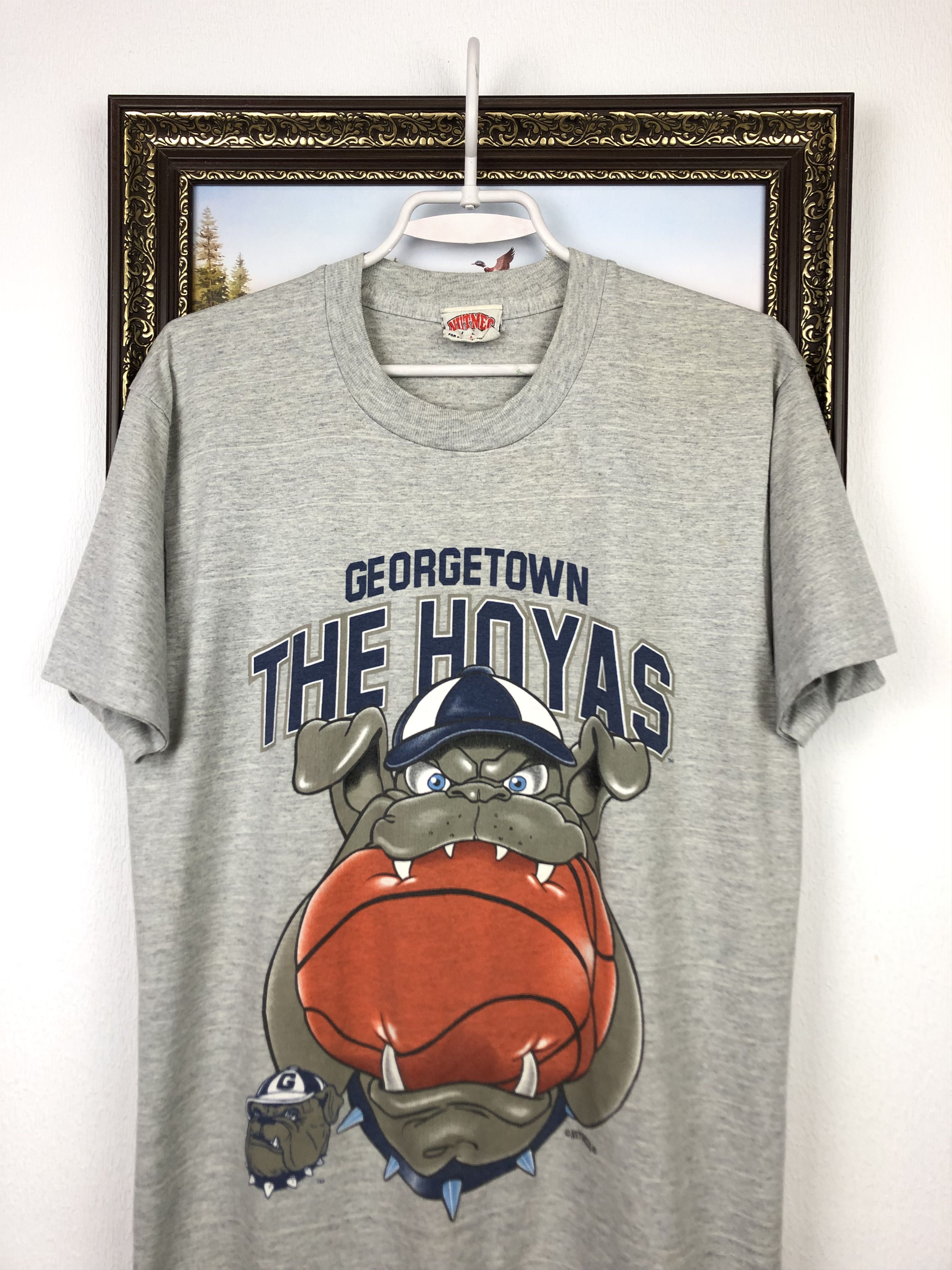 Nutmeg Vintage 90's Nutmeg Georgetown Hoyas Shirt Tee University Size US L / EU 52-54 / 3 - 2 Thumbnail
