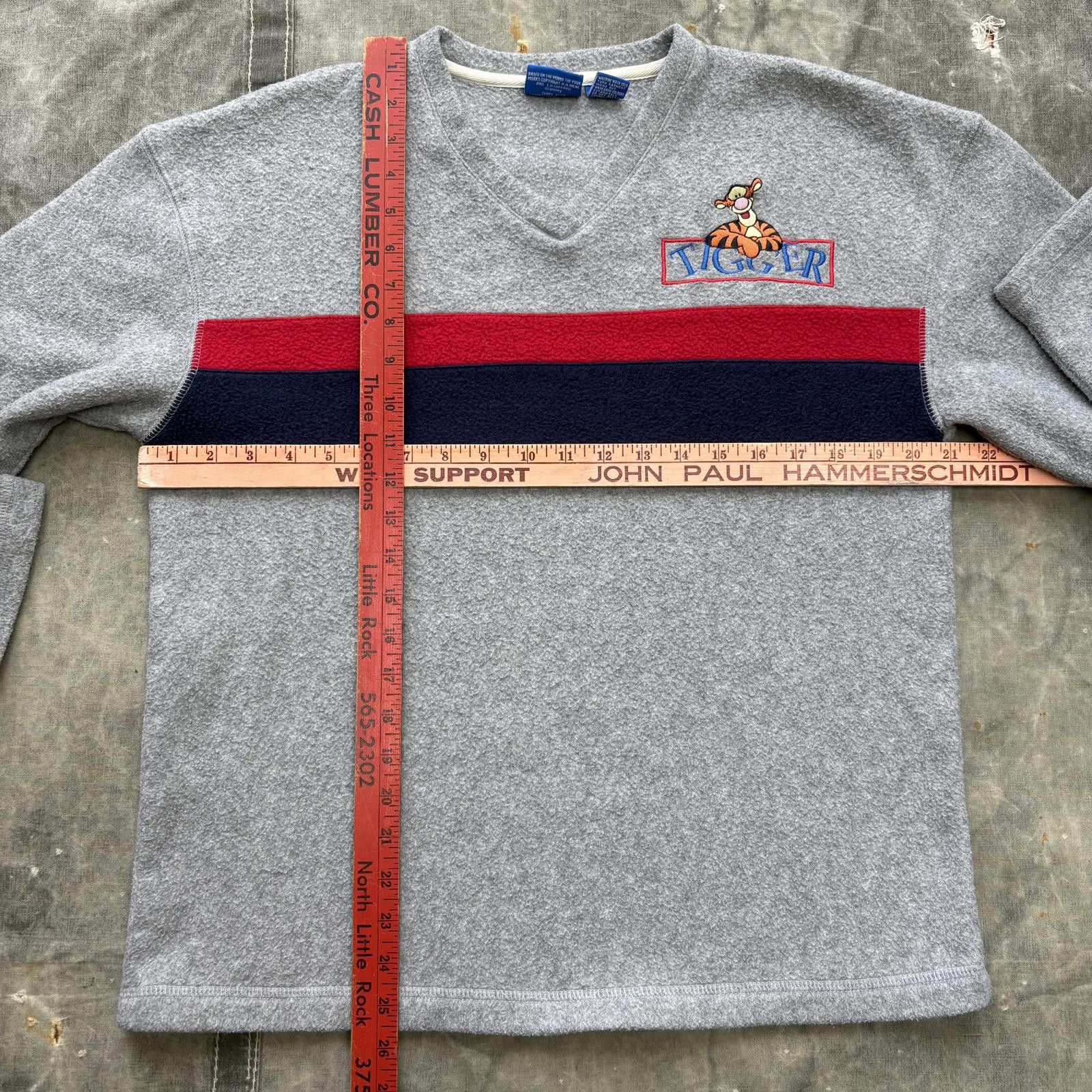 Disney Vintage 90s Y2K Disney Striped Tigger Fleece Sweatshirt Size M / US 6-8 / IT 42-44 - 4 Thumbnail