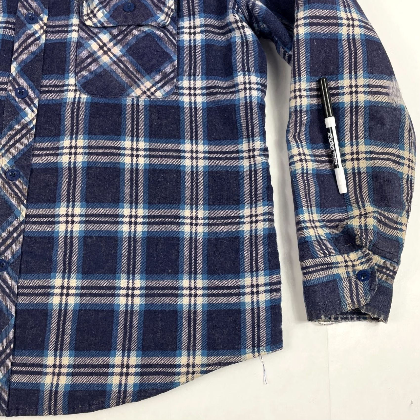 Vintage Youngbloods Vintage Plaid Shirt Mens Large Blue Cotton Quilted Lining Camp Workwear Casual Shirt Size US L / EU 52-54 / 3 - 5 Thumbnail