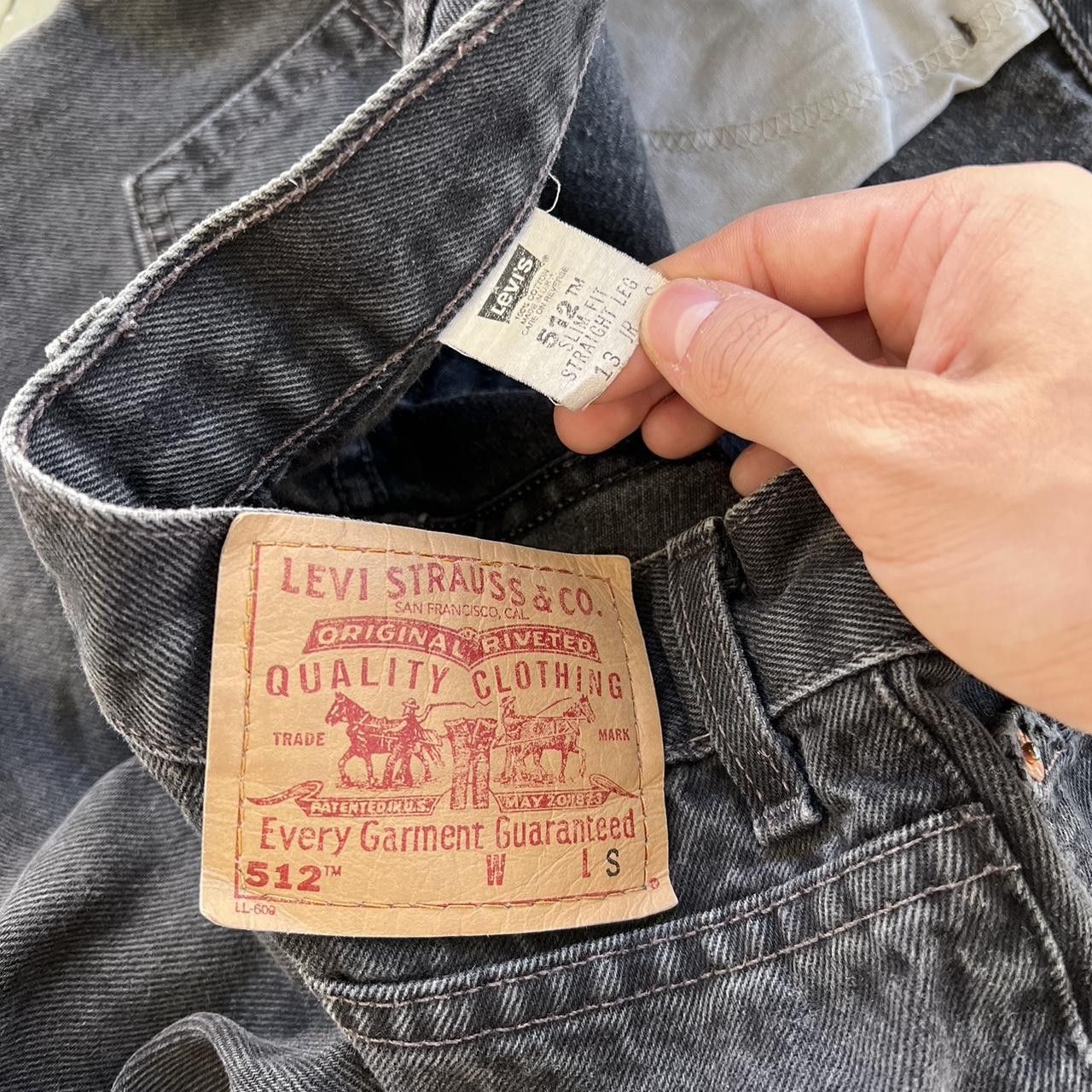 Levi's × Vintage Vintage 90s Levis 512 Black Jeans Size US 30 / EU 46 - 5 Thumbnail