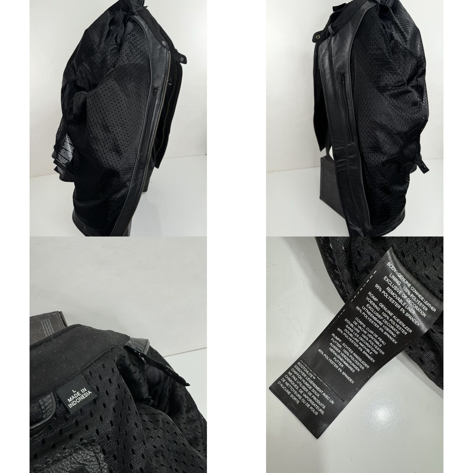 Harley Davidson HARLEY-DAVIDSON Embroidered LEATHER Womens L Motorcycle Jacket - MINT, Black, Motorcycle, Jacket, Women, Harley-Davidson, XS/Adult L Size L / US 10 / IT 46 - 8 Thumbnail