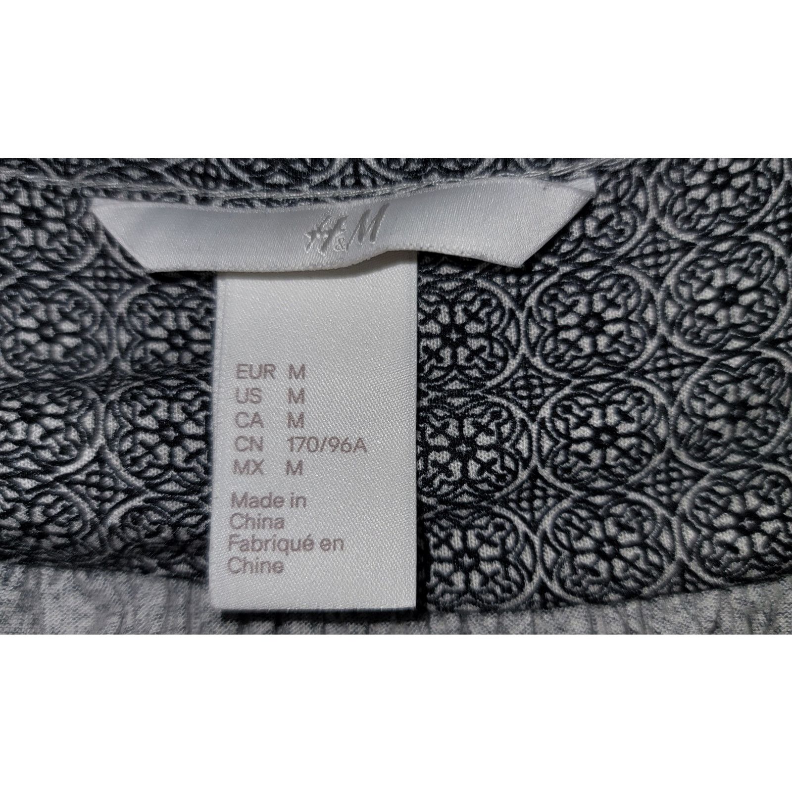 H&M H&M Black White Geo Print A-Line Midi Dress Medium Size M / US 6-8 / IT 42-44 - 4 Thumbnail
