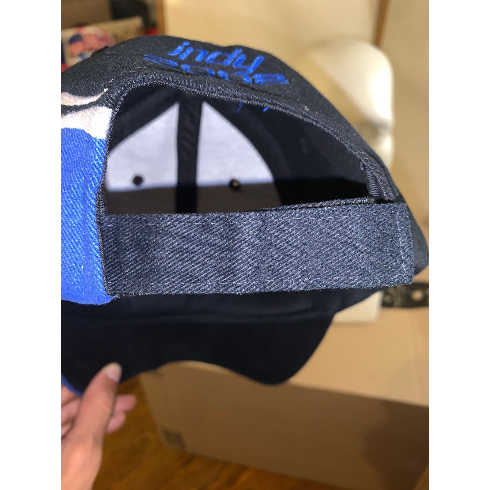 Other Speedco Racing Hat Indy 2008 Flame Black Blue Strapback Size ONE SIZE - 7 Thumbnail