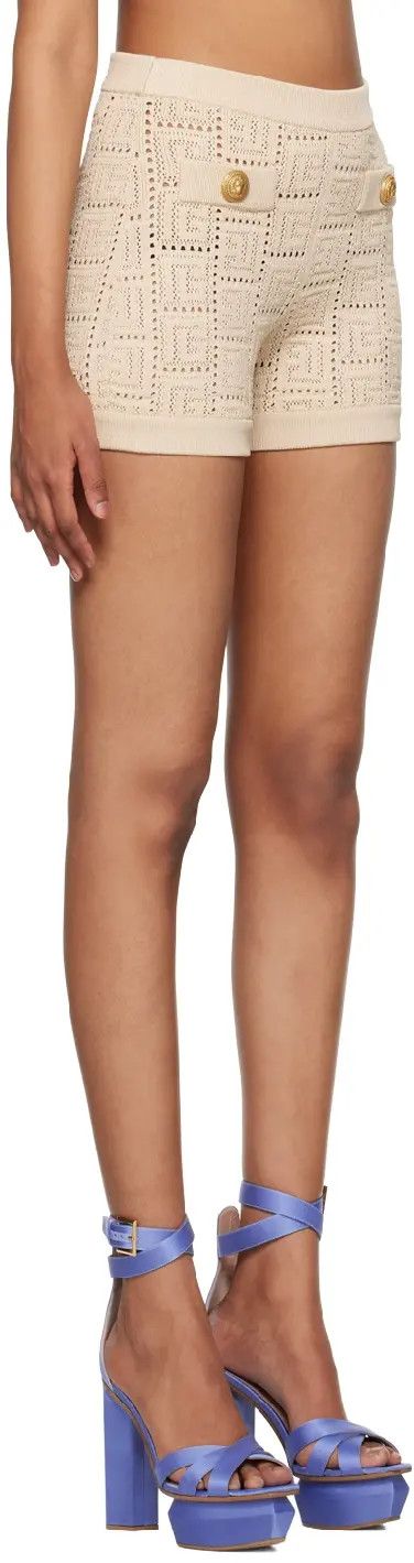 Balmain o1y0625 Short in Beige Size 30" / US 8 / IT 44 - 2 Thumbnail