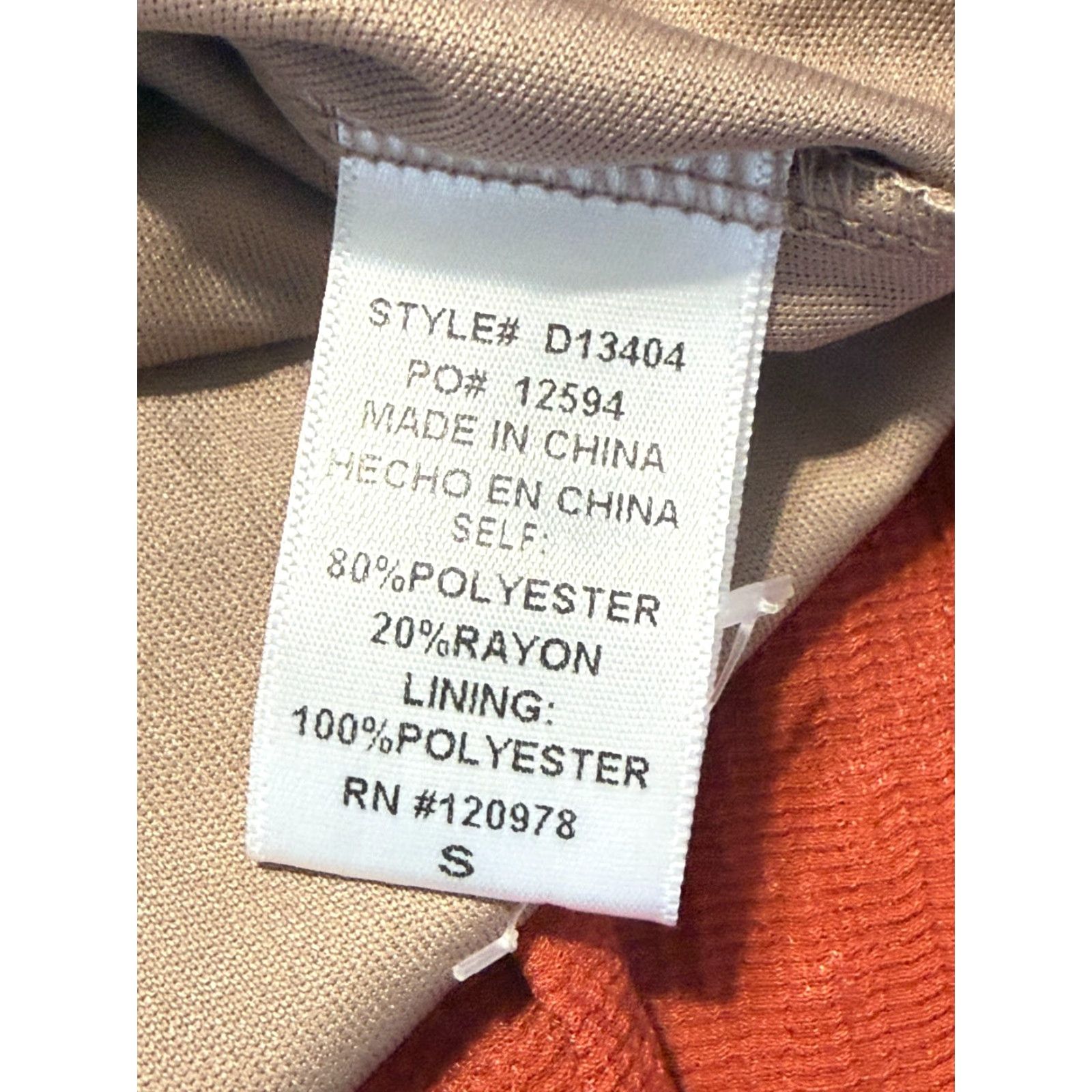 Bell Entro Dress Women's Size Small Gray Orange Bell Sleeve Crew Neck Color Block Dress Size S / US 4 / IT 40 - 6 Thumbnail