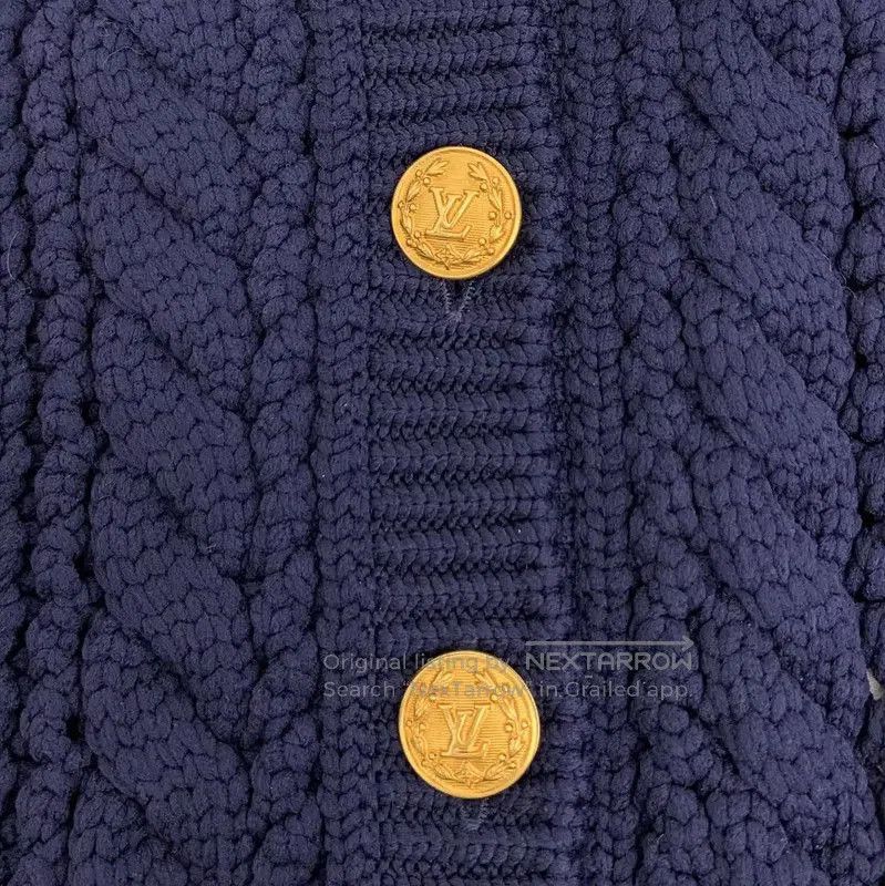 Louis Vuitton Louis Vuitton Women's Blue Cropped Cardigan . Size XS / US 0-2 / IT 36-38 - 5 Thumbnail