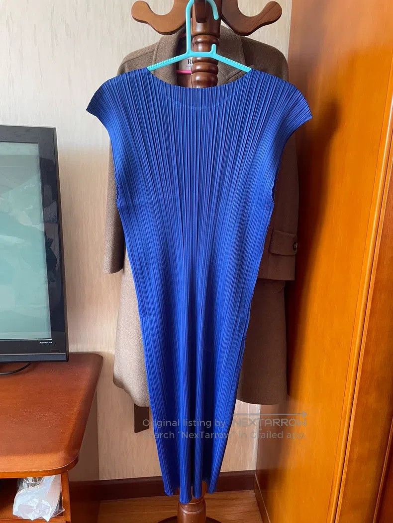 Issey Miyake Issey Miyake Dark Blue Dress Size L / US 10 / IT 46 - 4 Thumbnail